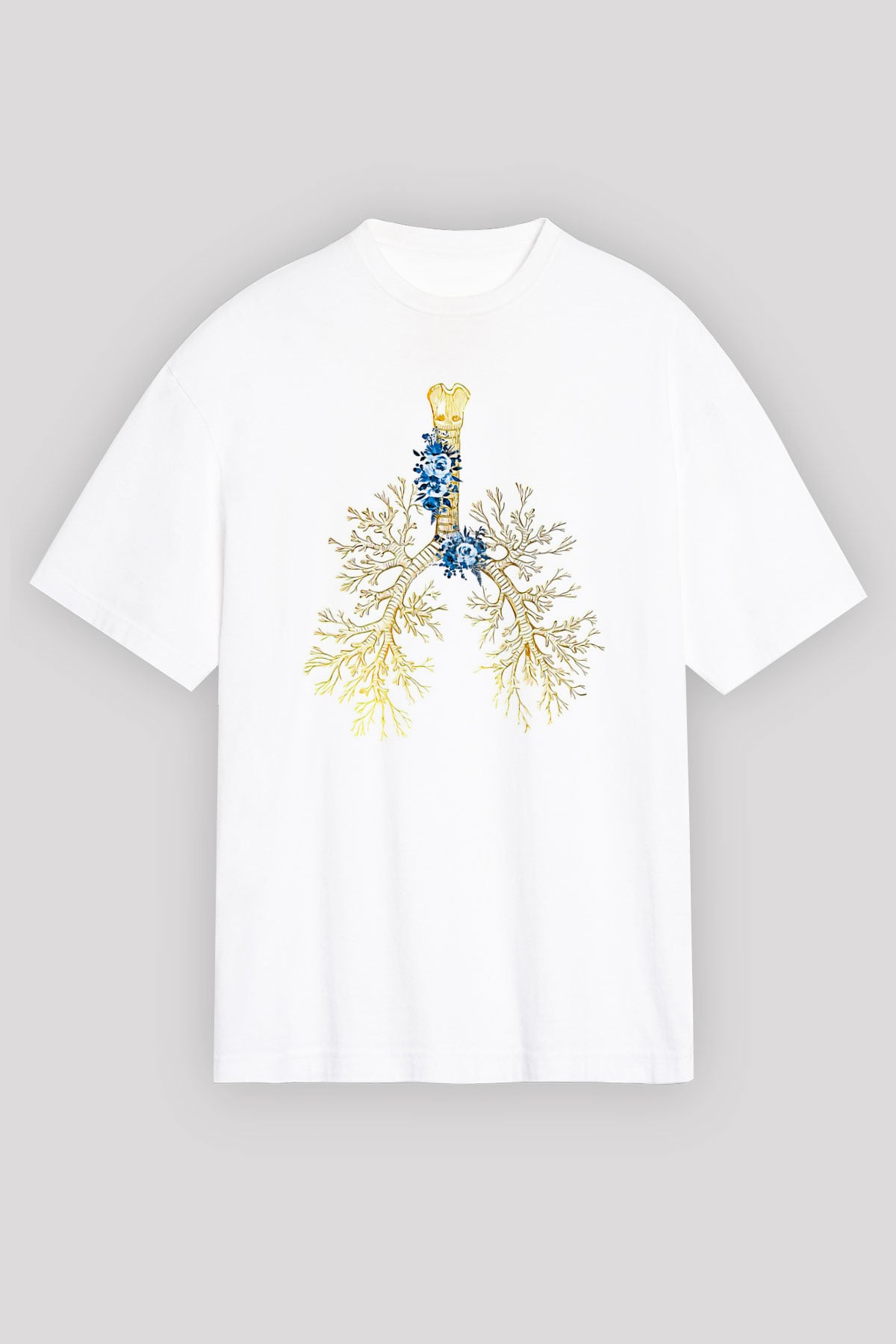 Tıp Bayramı Baskılı Beyaz Unisex Oversize Tişört - Tshirt
