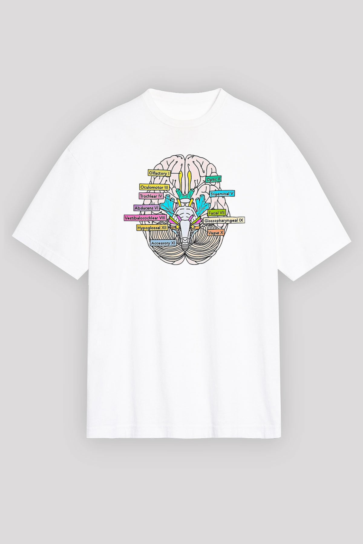 Tıp Bayramı Baskılı Beyaz Unisex Oversize Tişört - Tshirt