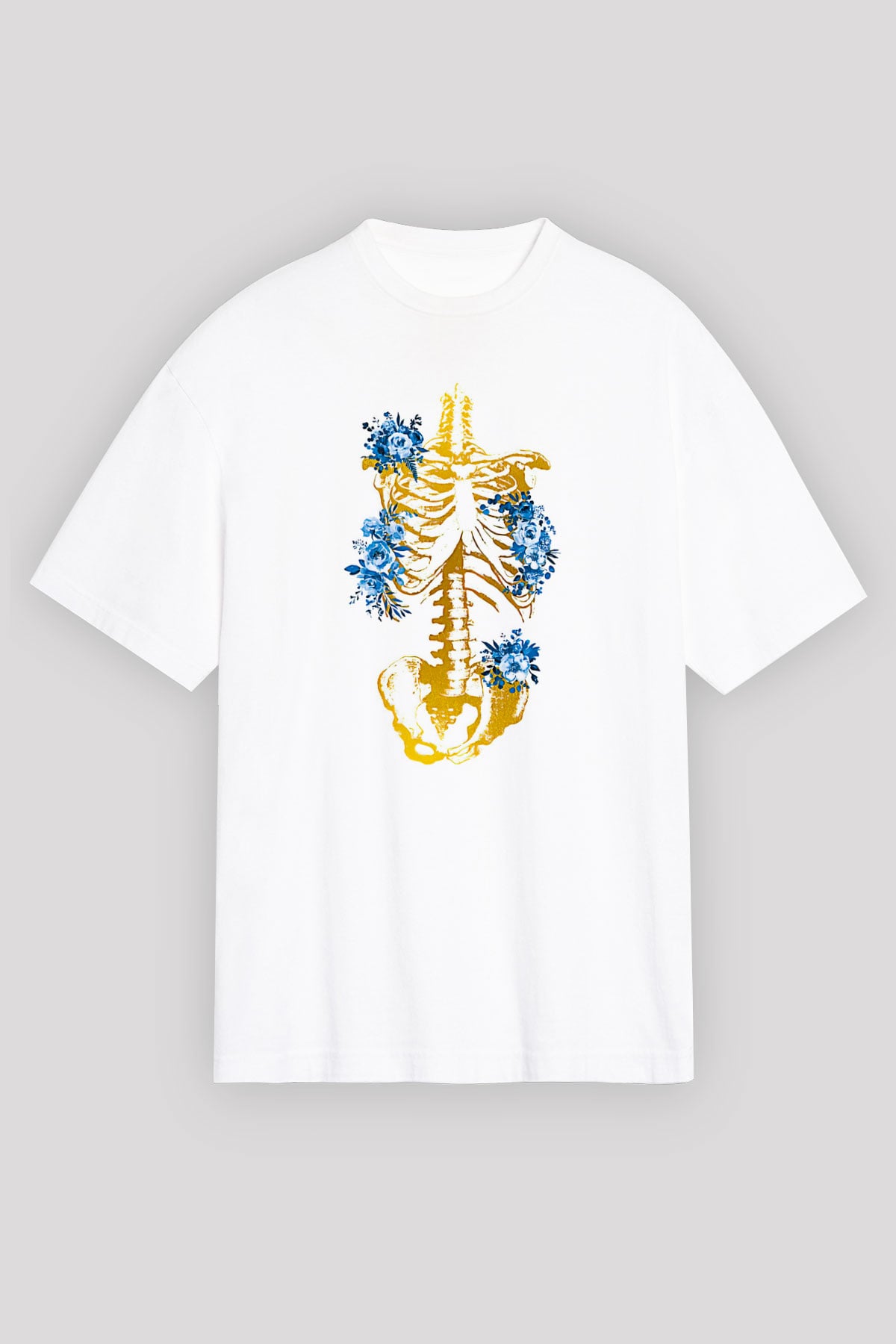 Tıp Bayramı Baskılı Beyaz Unisex Oversize Tişört - Tshirt