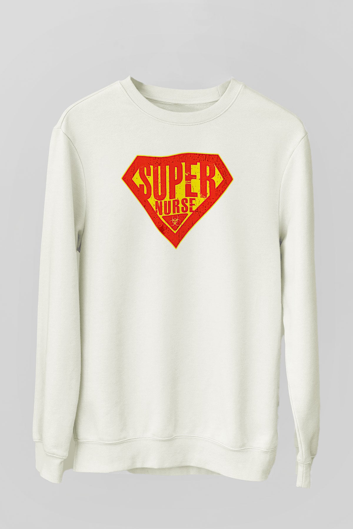 Tıp Bayramı Baskılı Beyaz Unisex Sweatshirt