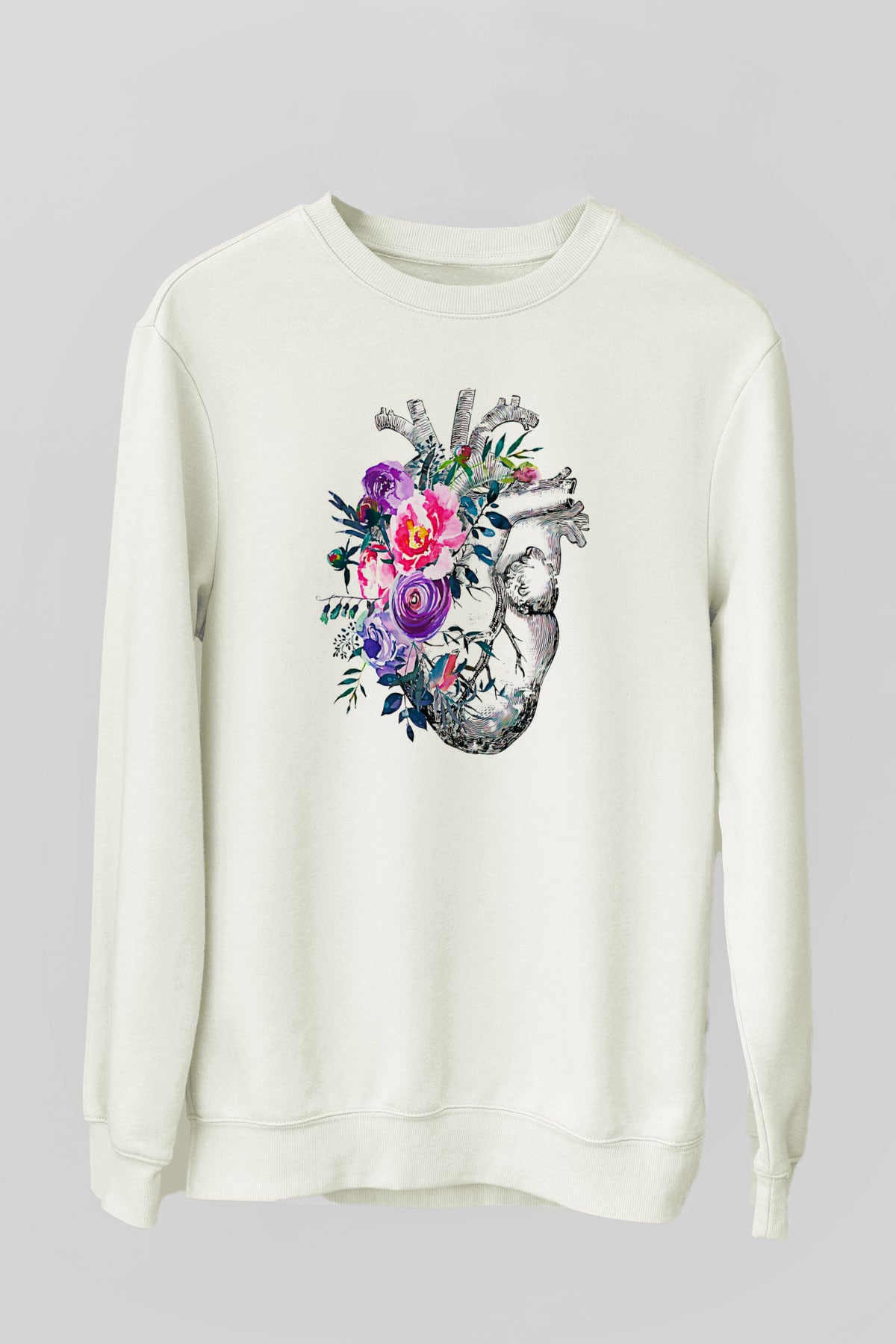 Tıp Bayramı Baskılı Beyaz Unisex Sweatshirt