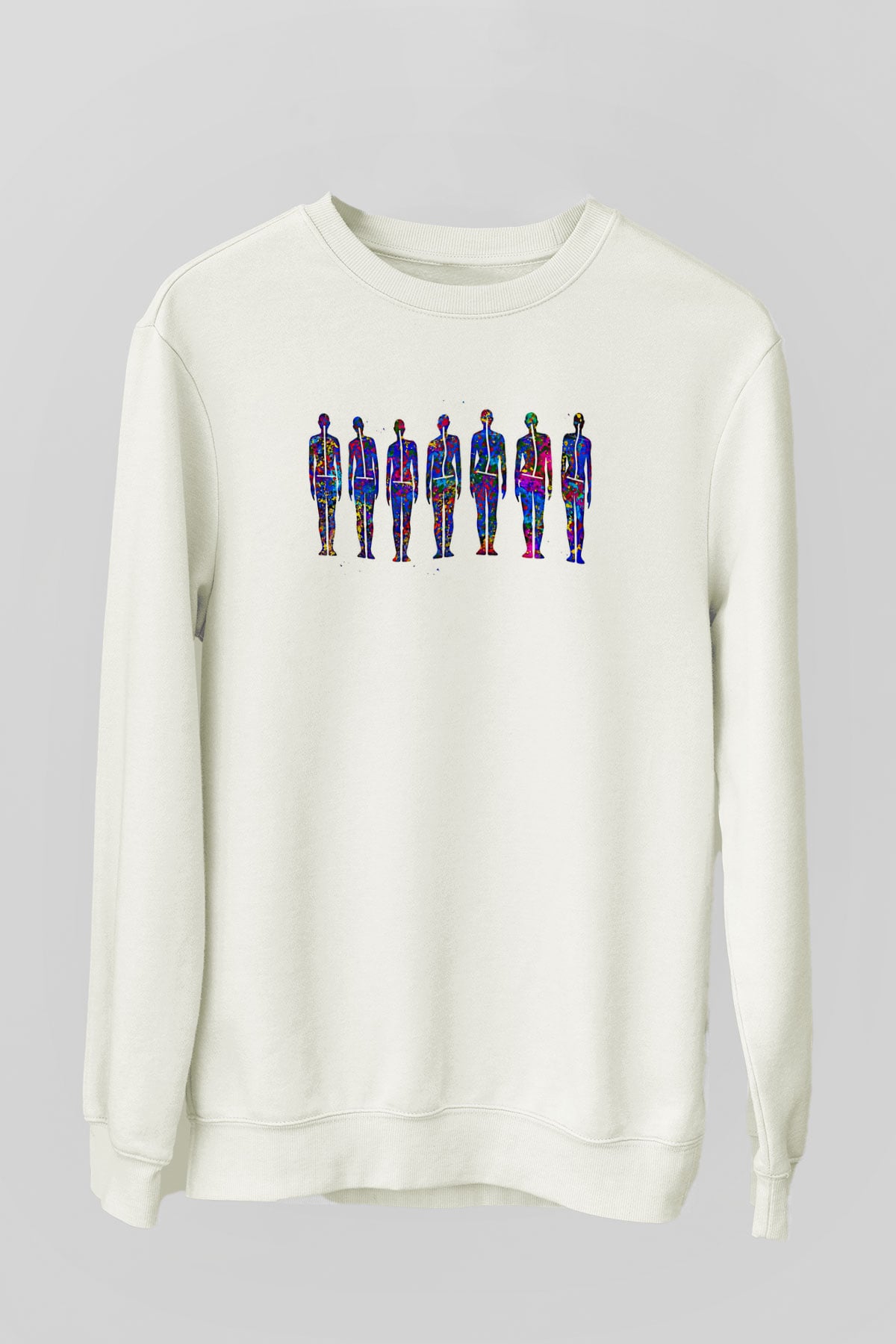 Tıp Bayramı Baskılı Beyaz Unisex Sweatshirt