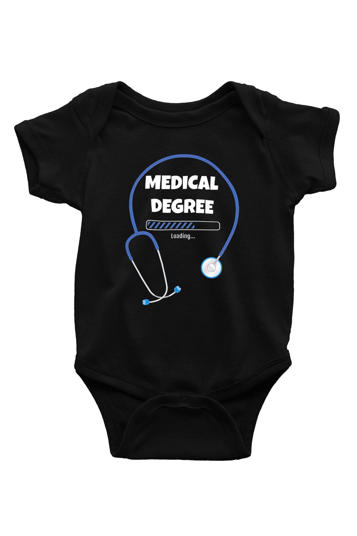 Tıp Bayramı Baskılı Unisex Siyah Bebek Body - Zıbın