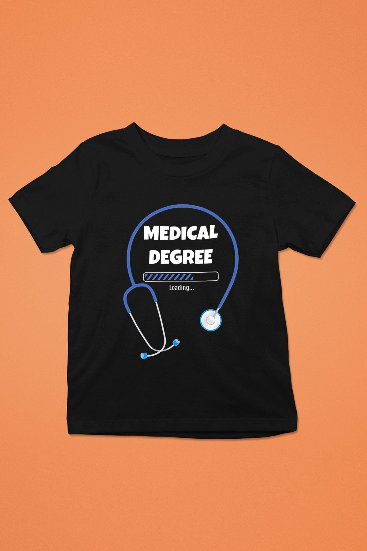 Tıp Bayramı Baskılı Unisex Siyah Çocuk Tişört - Tshirt