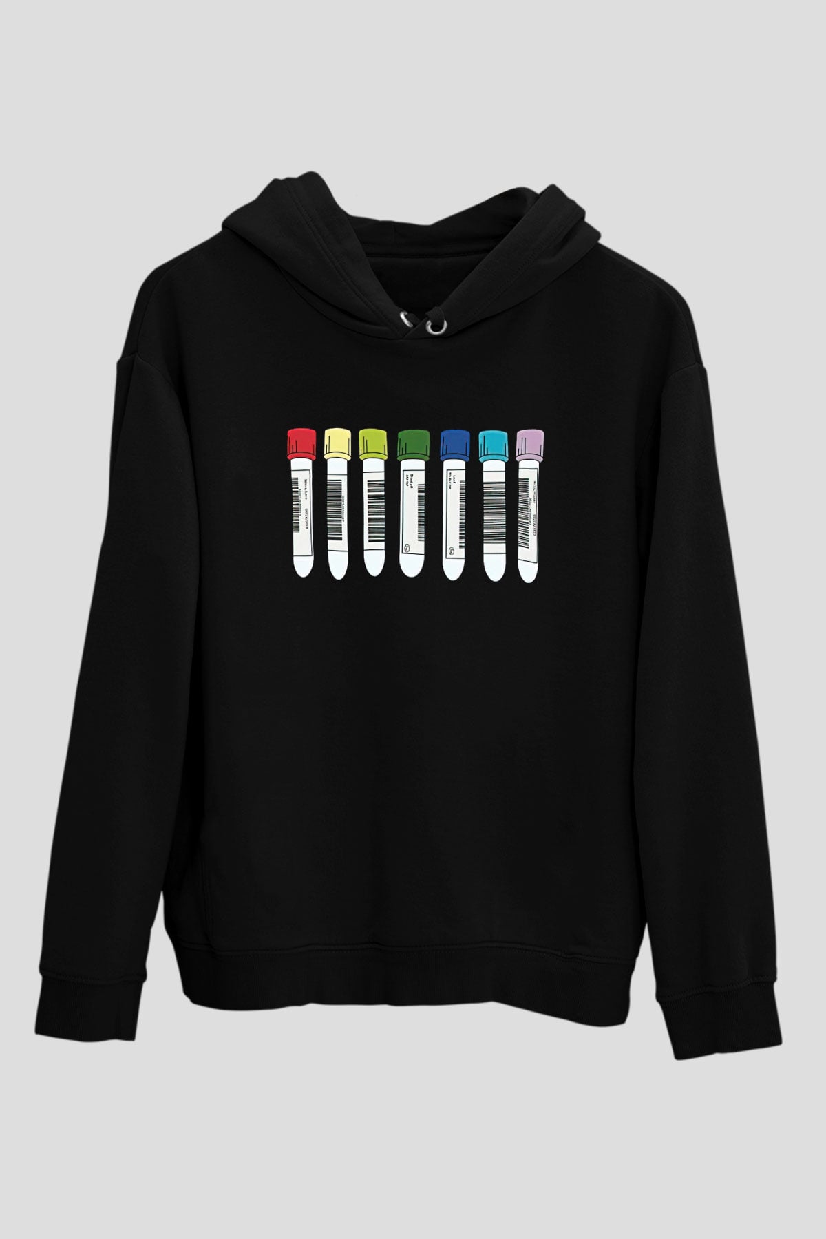 Tıp Bayramı Baskılı Unisex Siyah Hoodie