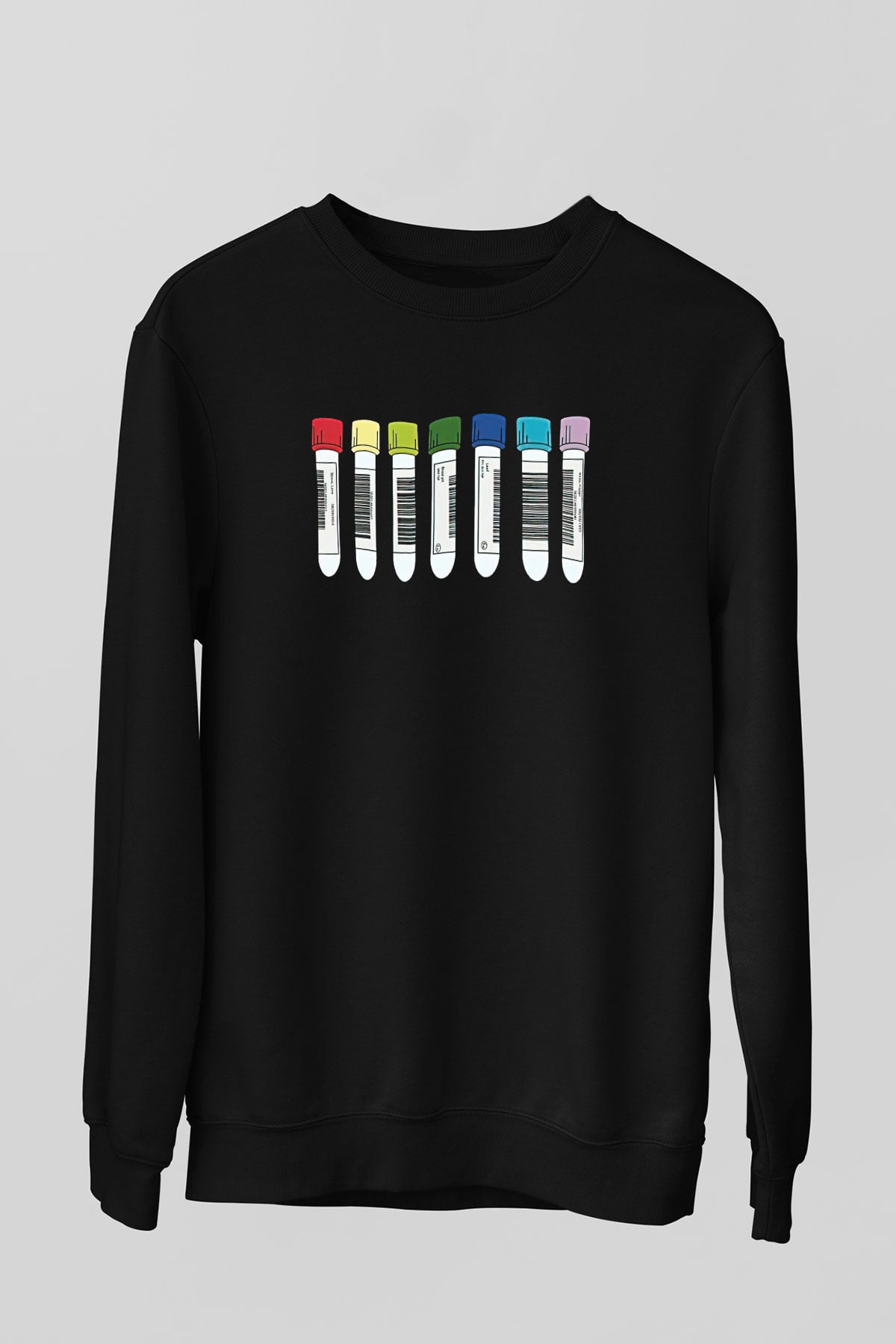 Tıp Bayramı Baskılı Unisex Siyah Sweatshirt