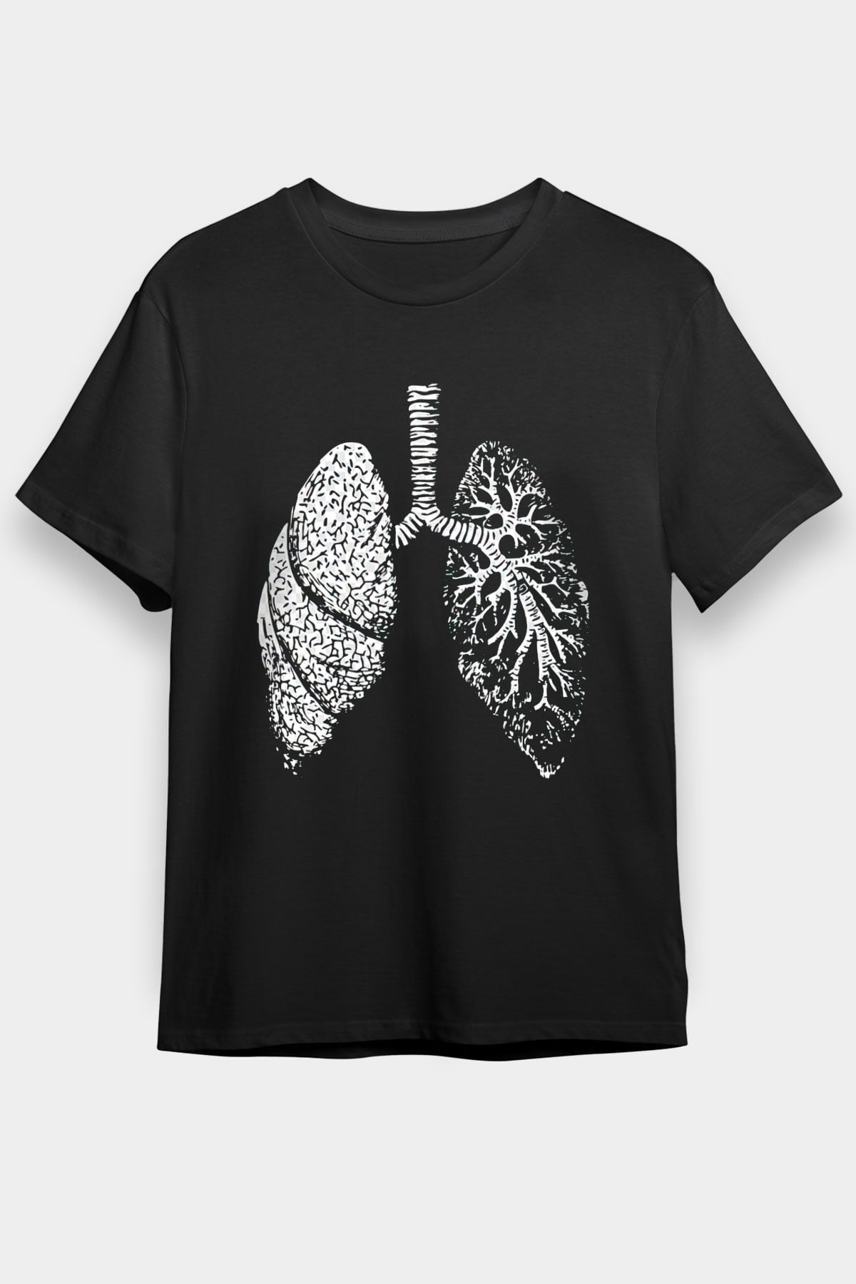 Tıp Bayramı Baskılı Unisex Siyah Tişört - Tshirt