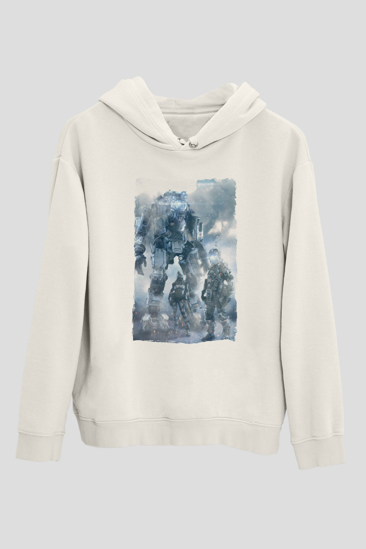 Titanfall Beyaz Unisex Hoodie