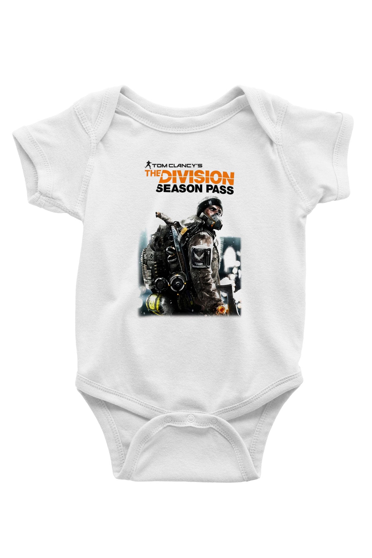 Tom Clancy Baskılı Beyaz Unisex Bebek Body - Zıbın