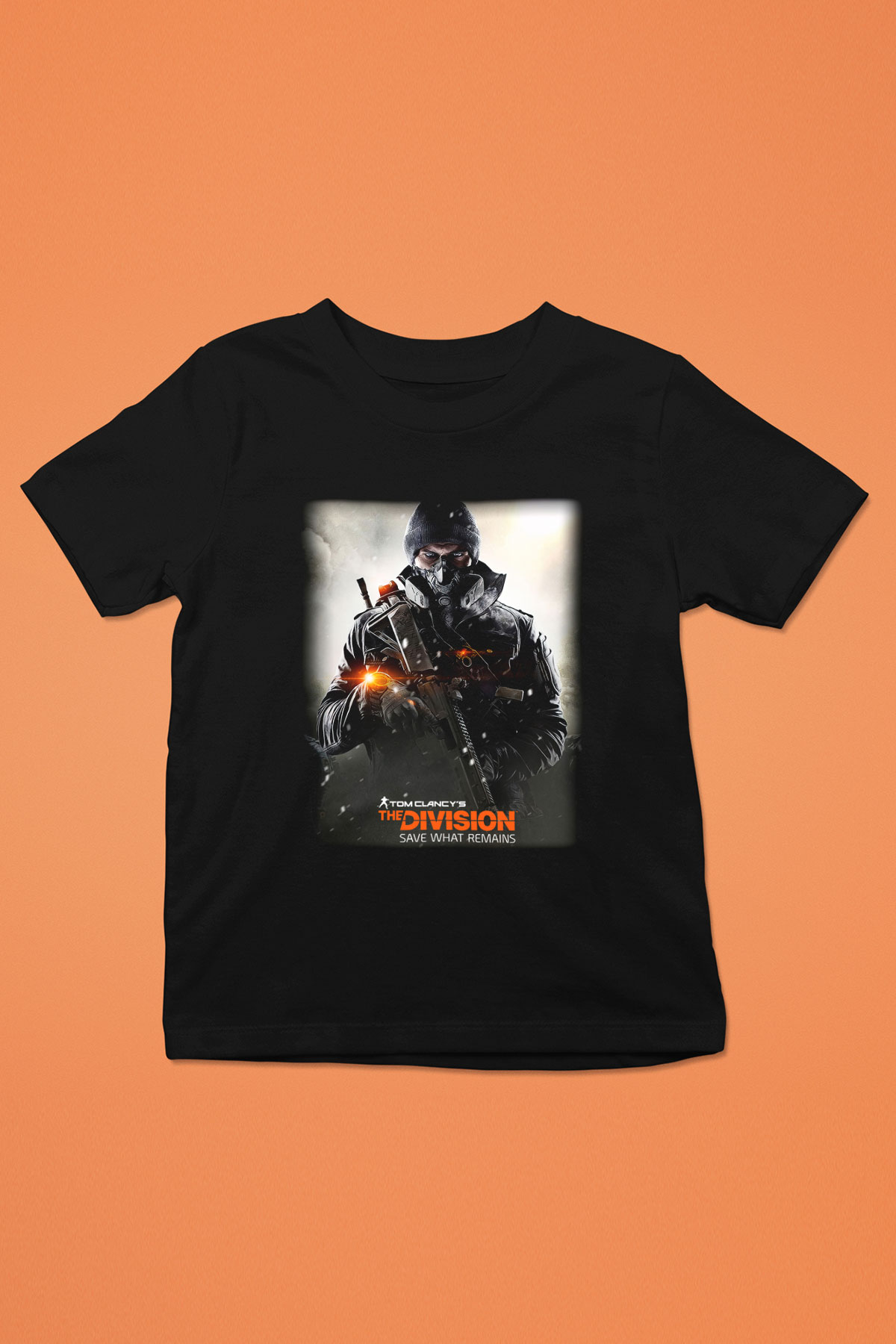 Tom Clancy Baskılı Siyah Unisex Çocuk Tişört