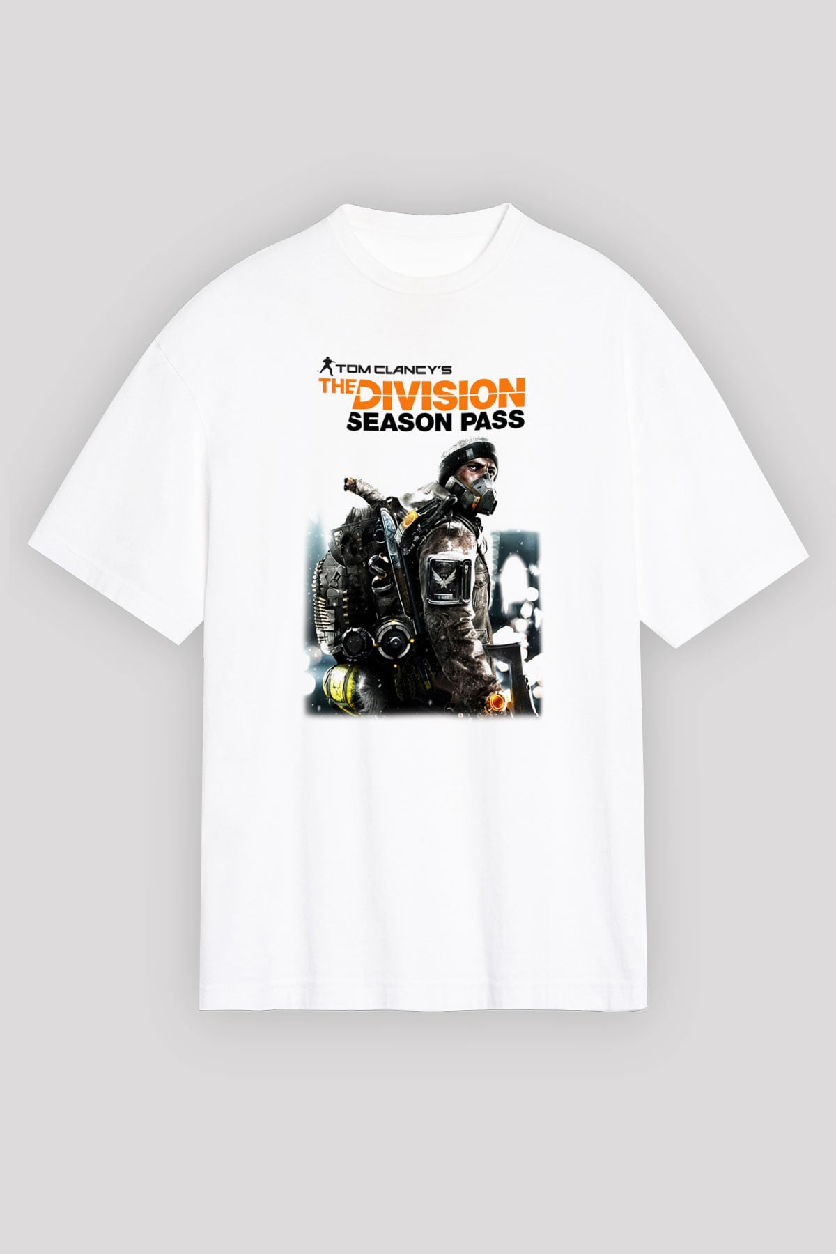 Tom Clancy Beyaz Unisex Oversize Tişört T-Shirt
