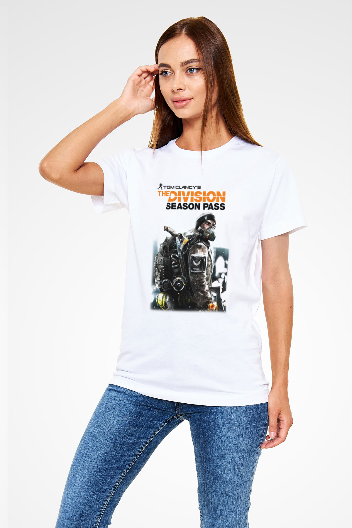 Tom Clancy Beyaz Unisex Tişört T-Shirt
