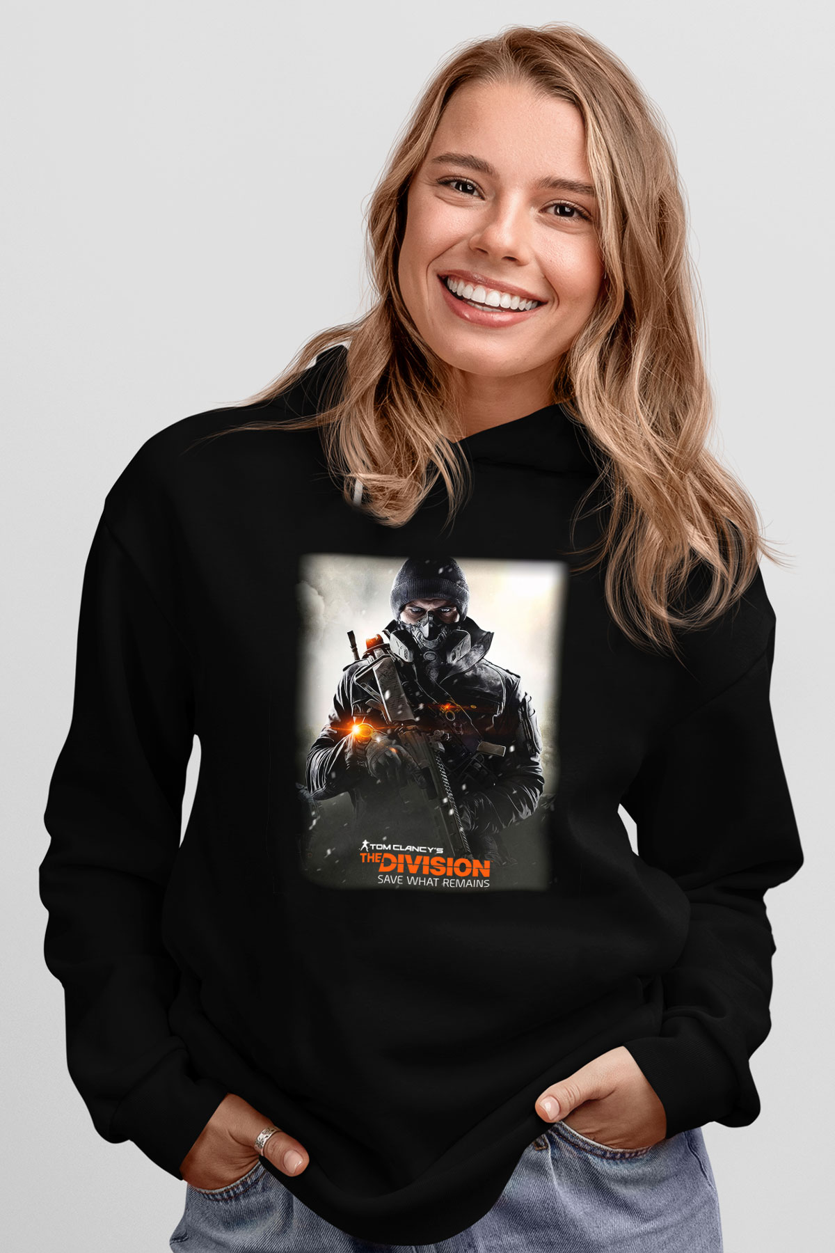 Tom Clancy Siyah Unisex Hoodie