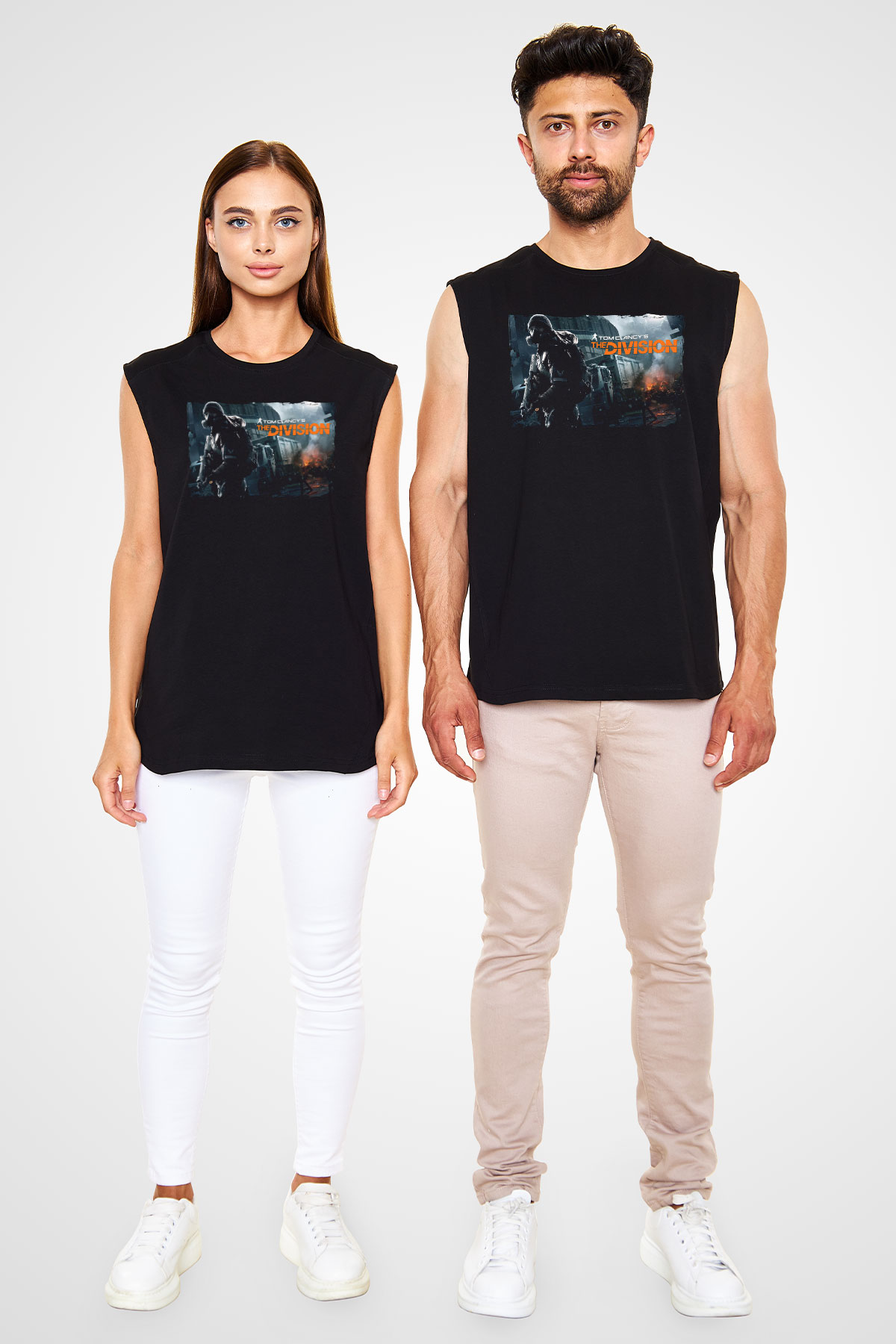 Tom Clancy Siyah Unisex Kolsuz Tişört