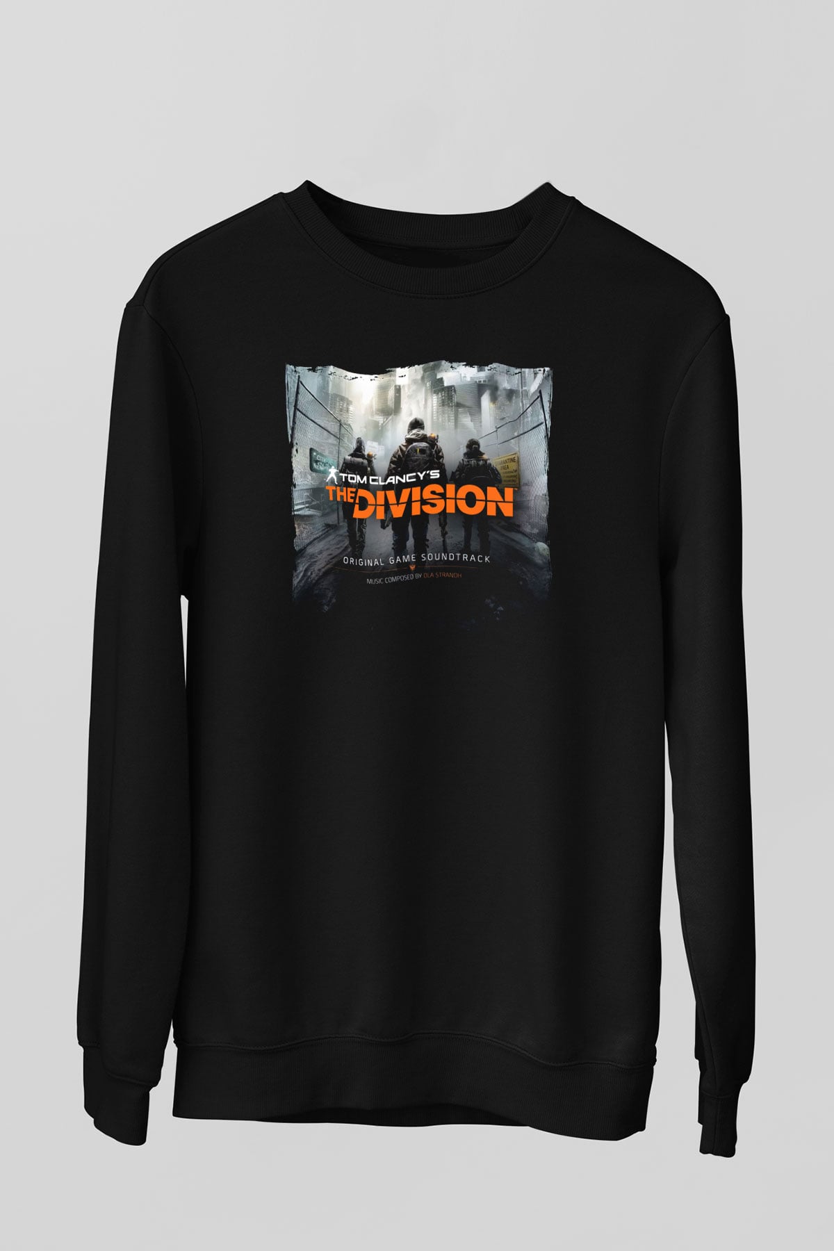 Tom Clancy Siyah Unisex Sweatshirt