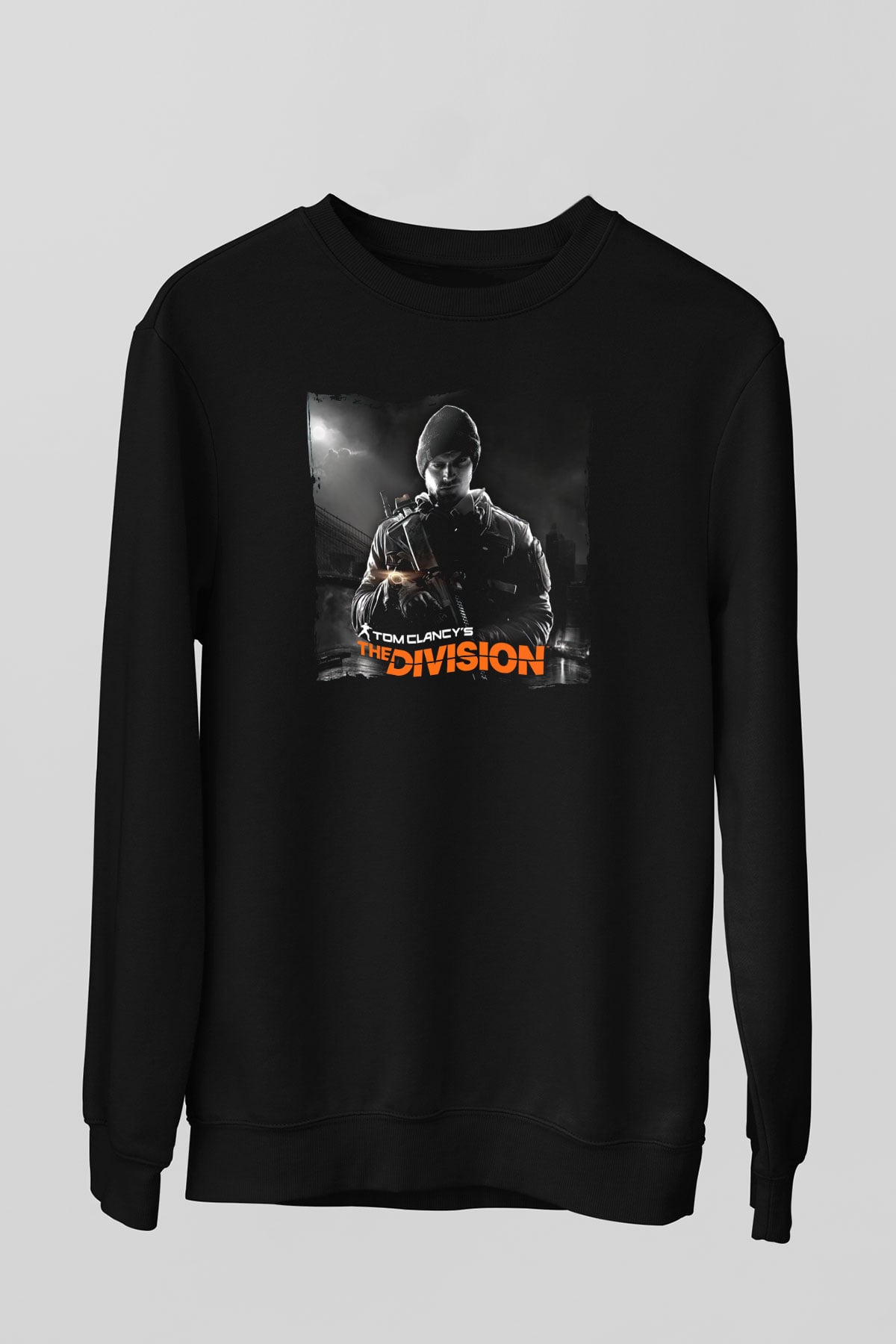 Tom Clancy Siyah Unisex Sweatshirt