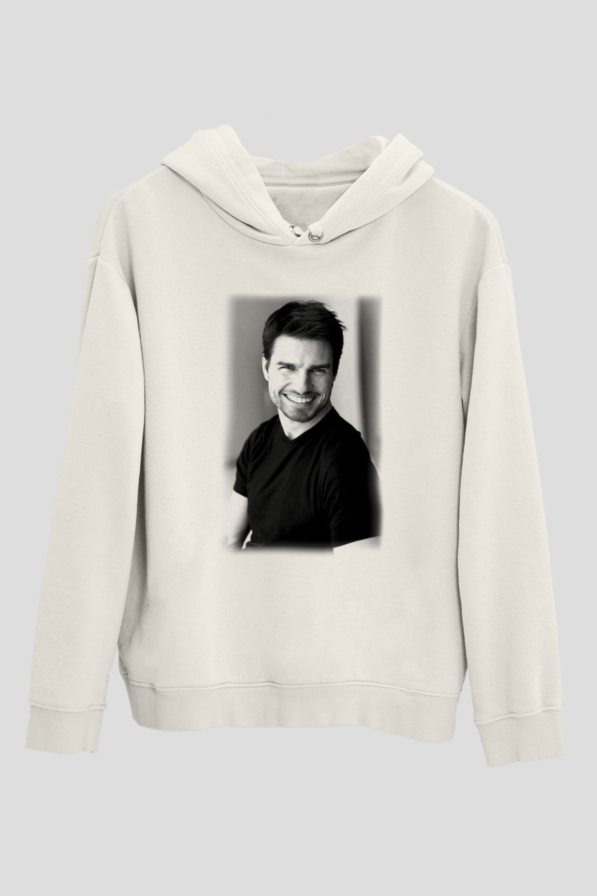 Tom Cruise Beyaz Unisex Kapşonlu Sweatshirt