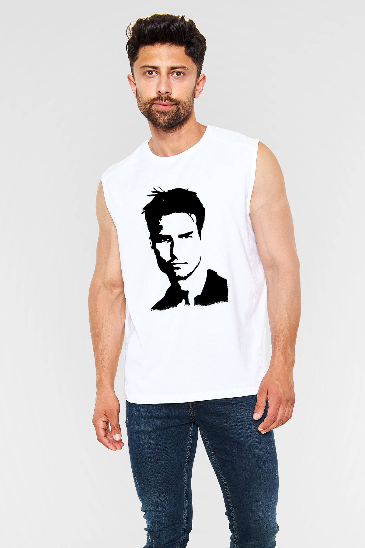 Tom Cruise Beyaz Unisex Kolsuz Tişört