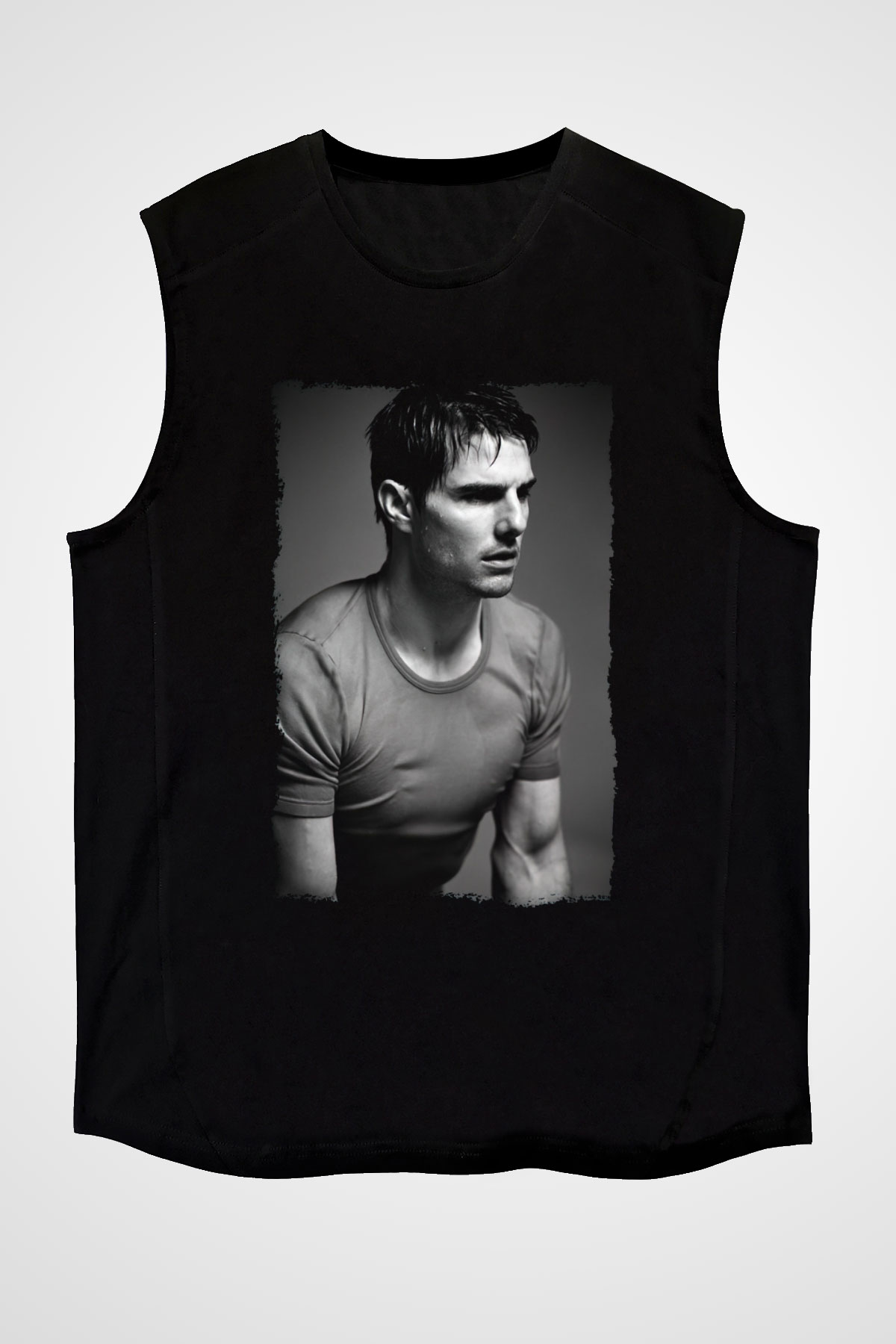 Tom Cruise Siyah Unisex Kolsuz Tişört