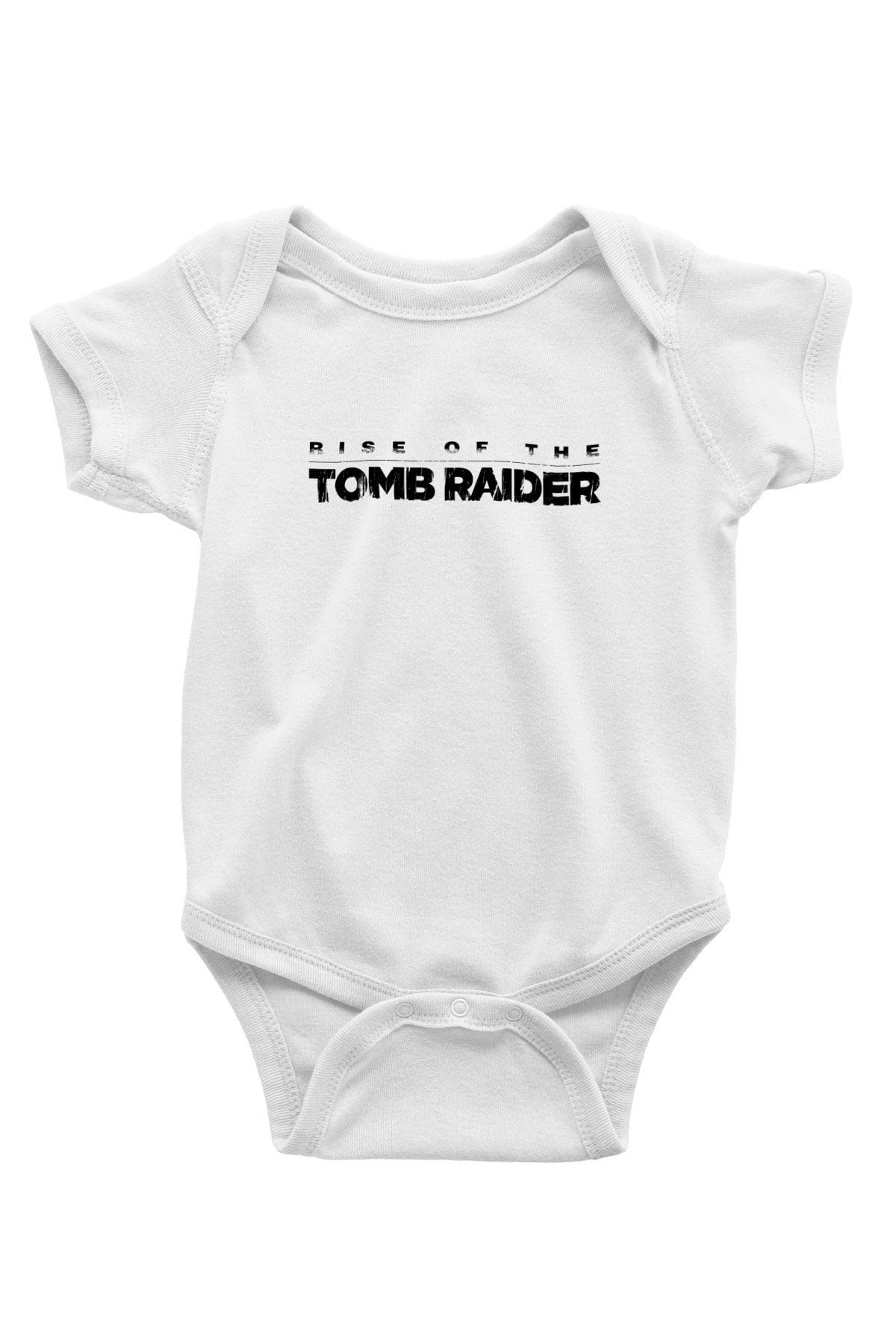 Tomb Raider Baskılı Beyaz Unisex Bebek Body - Zıbın