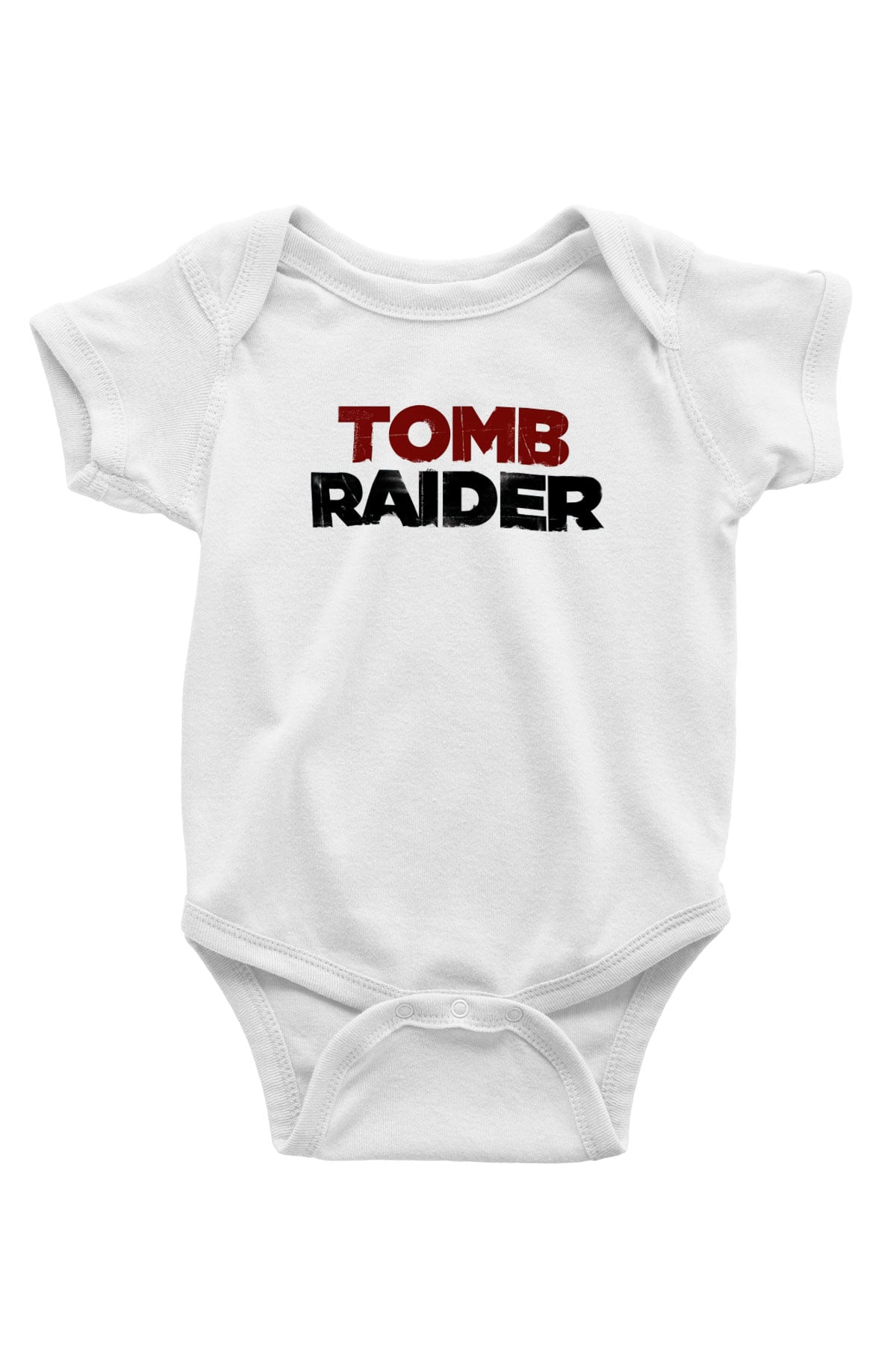Tomb Raider Baskılı Beyaz Unisex Bebek Body - Zıbın