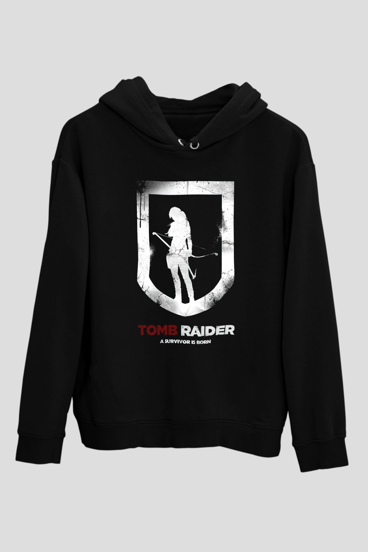 Tomb Raider Siyah Unisex Hoodie