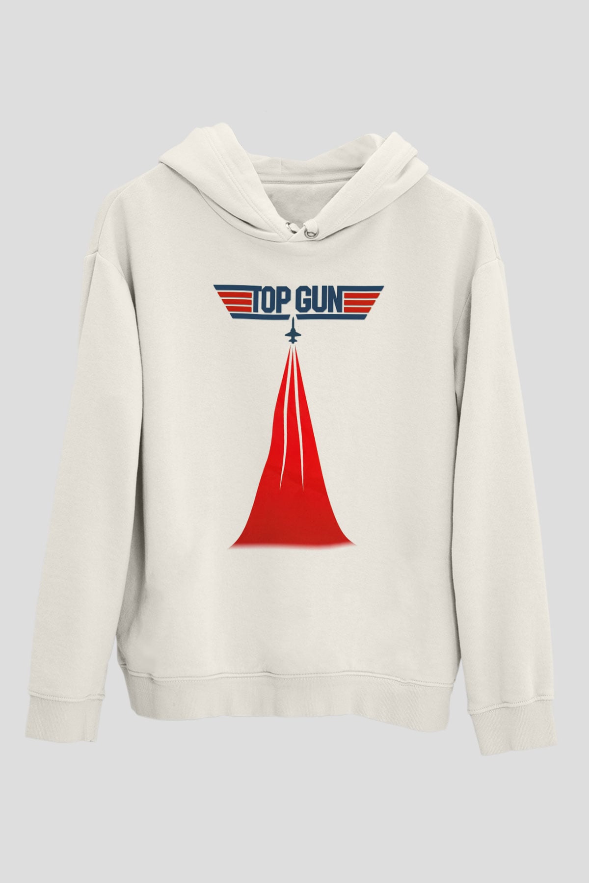 Top Gun Beyaz Unisex Hoodie