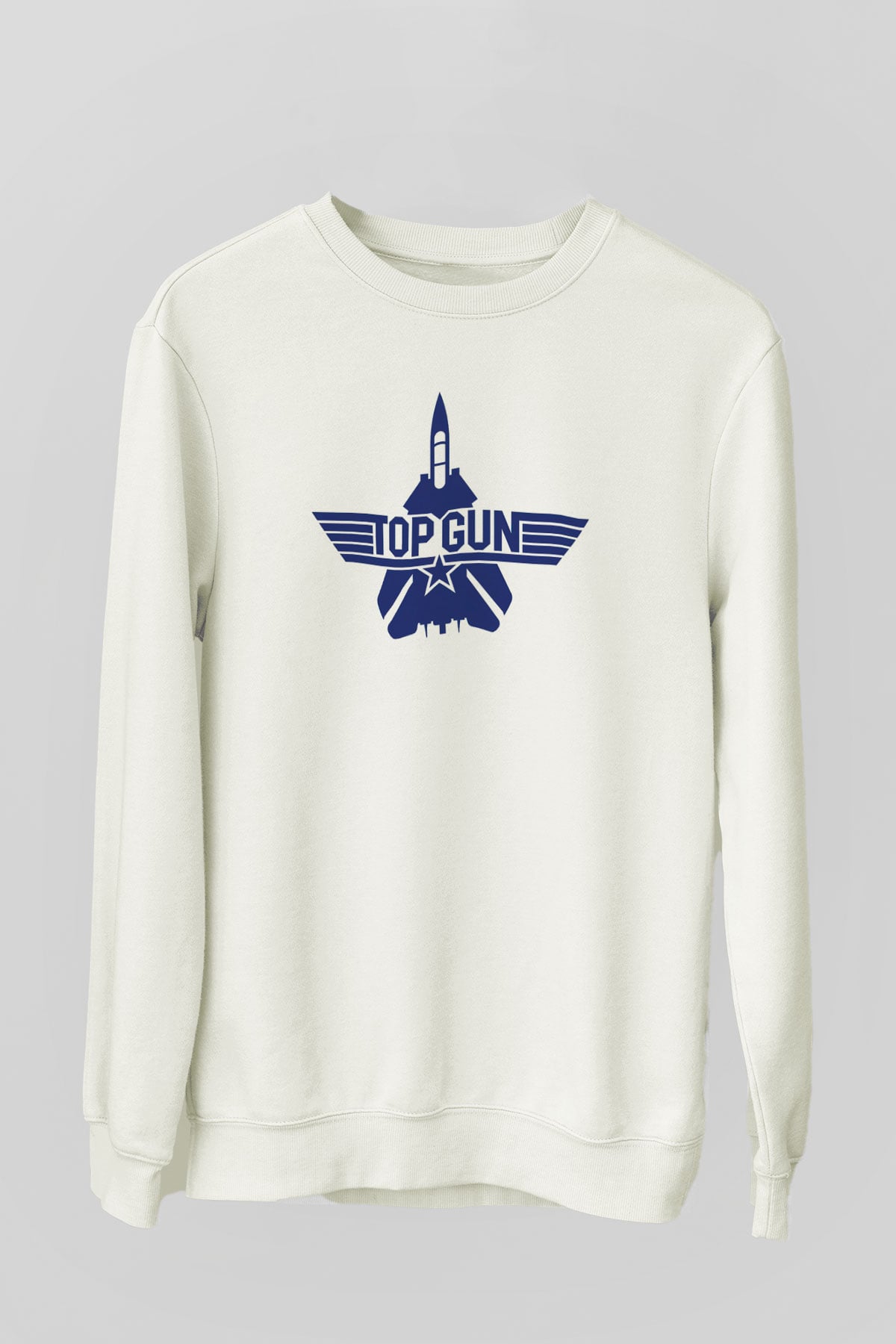 Top Gun Beyaz Unisex Sweatshirt