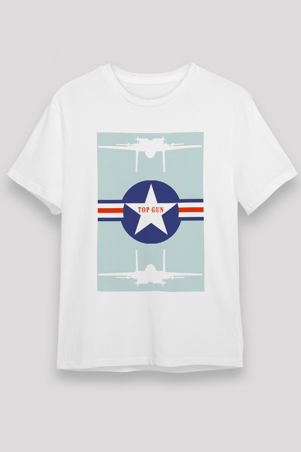 Top Gun Beyaz Unisex Tişört T-Shirt