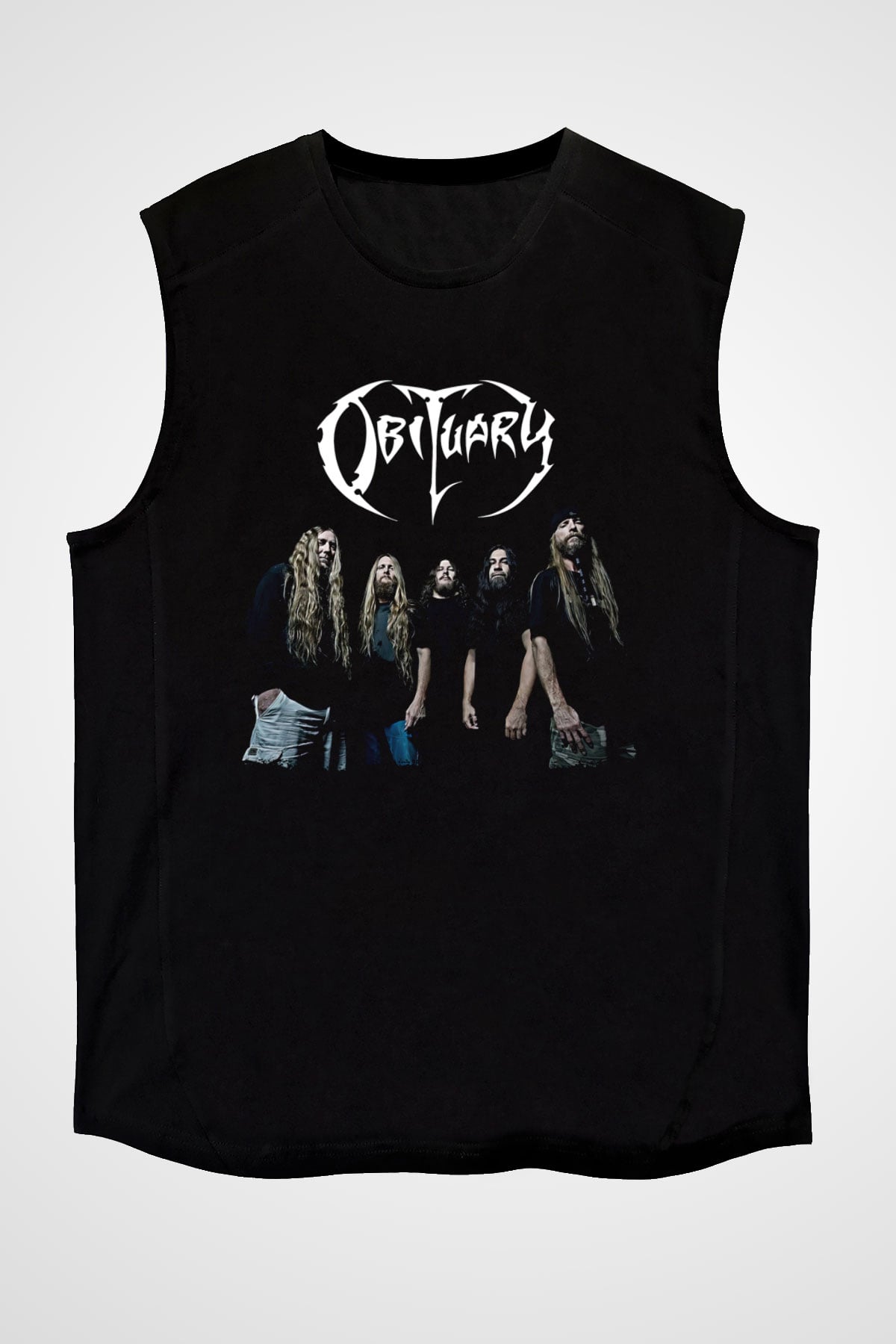 Tortorum Baskılı Unisex Siyah Kolsuz Tişört - Tshirt