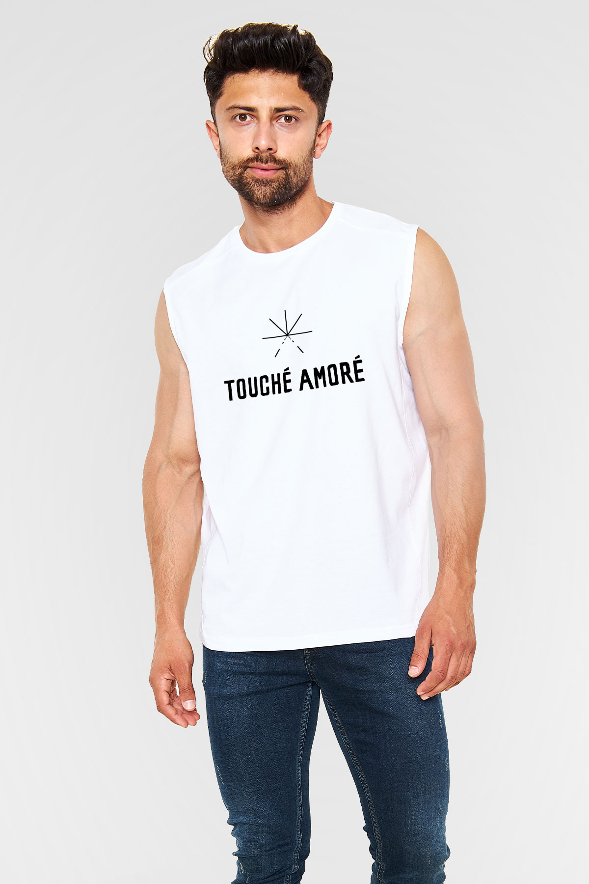 Touche Amore Beyaz Unisex Kolsuz Tişört