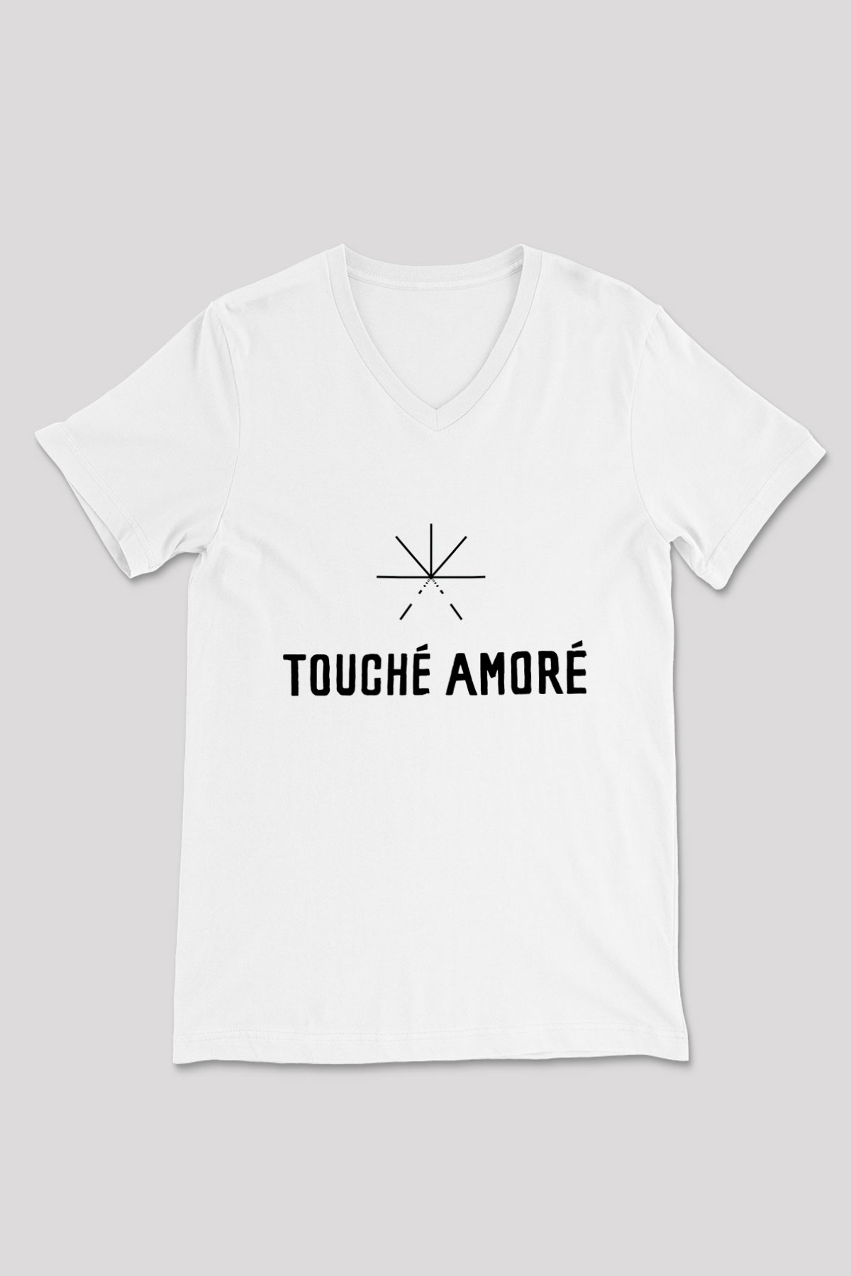 Touche Amore Beyaz Unisex V Yaka Tişört T-Shirt
