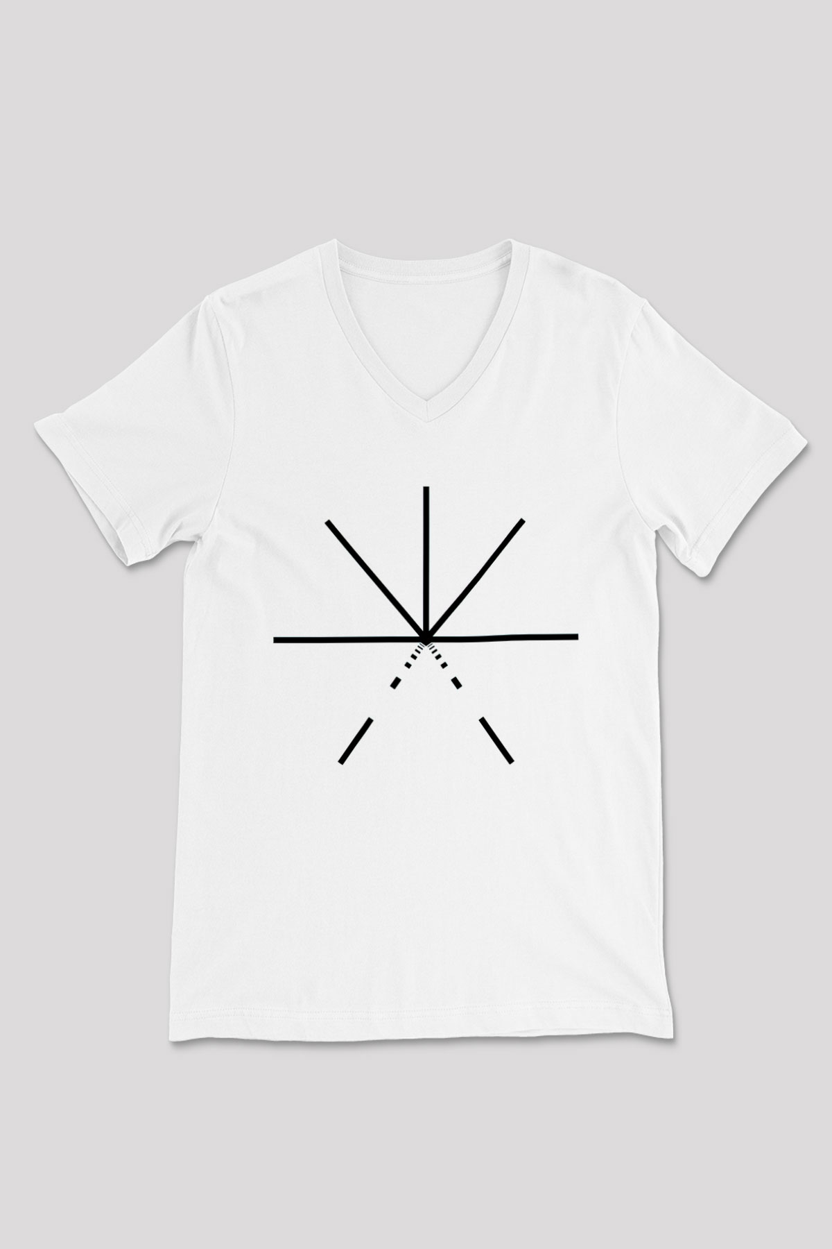 Touche Amore Beyaz Unisex V Yaka Tişört T-Shirt
