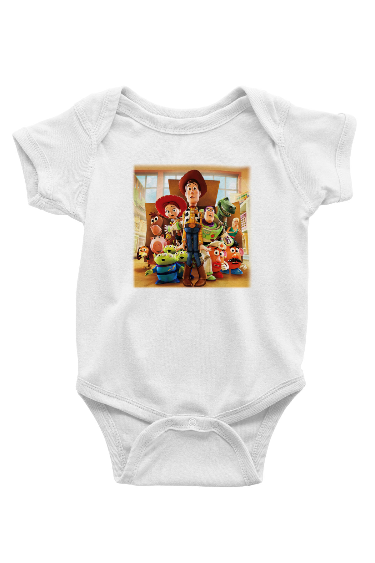 Toy Story Baskılı Beyaz Unisex Bebek Body - Zıbın