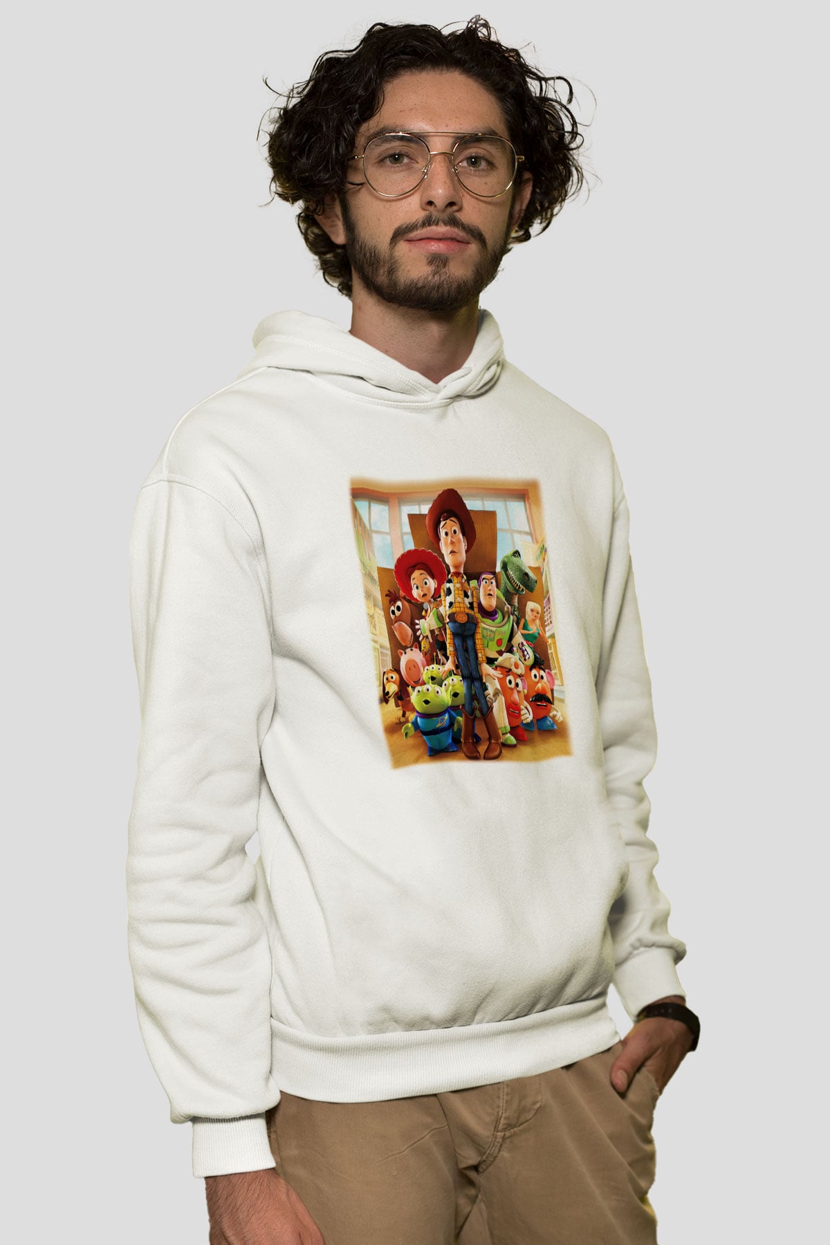 Toy Story Beyaz Unisex Hoodie