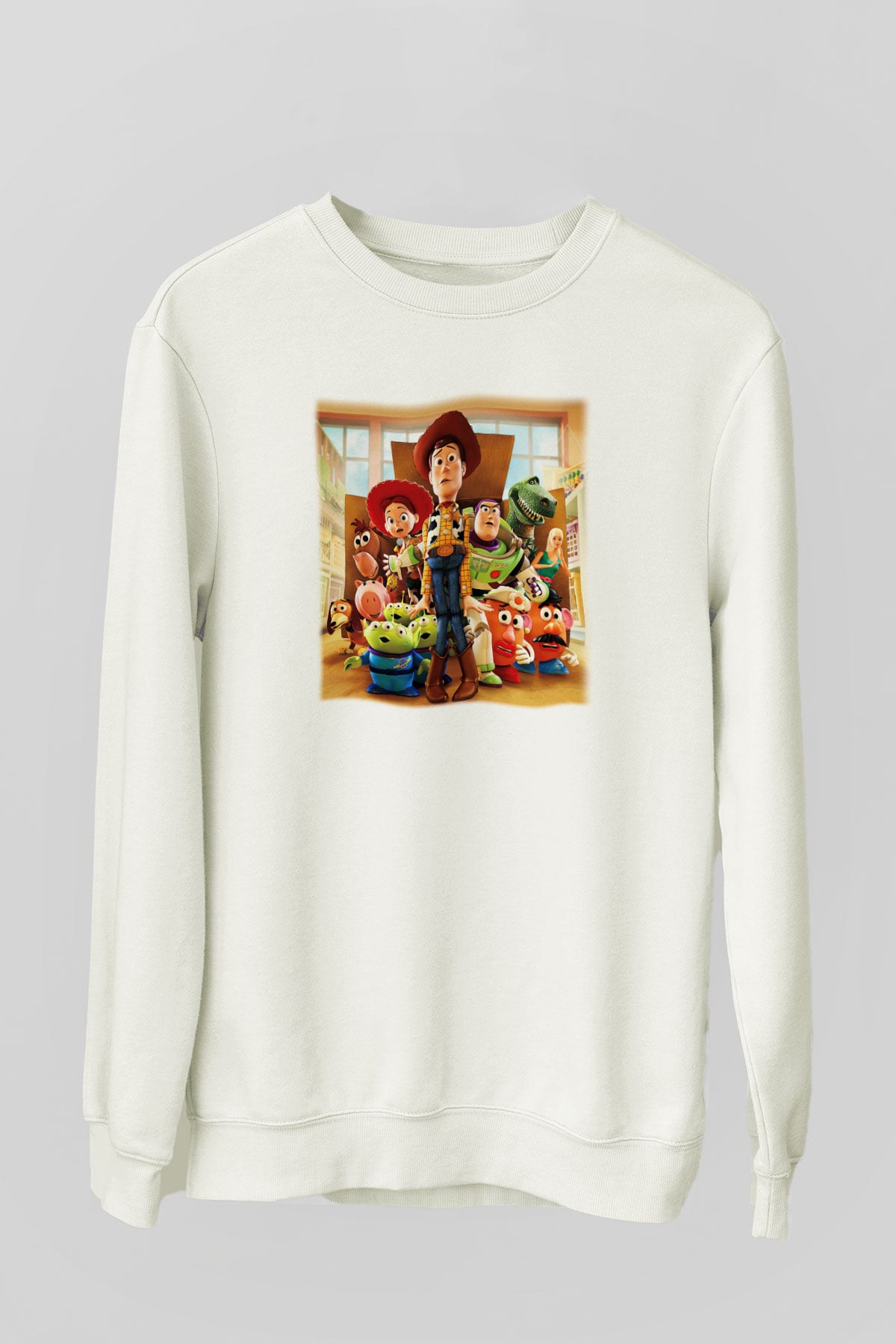 Toy Story Beyaz Unisex Sweatshirt
