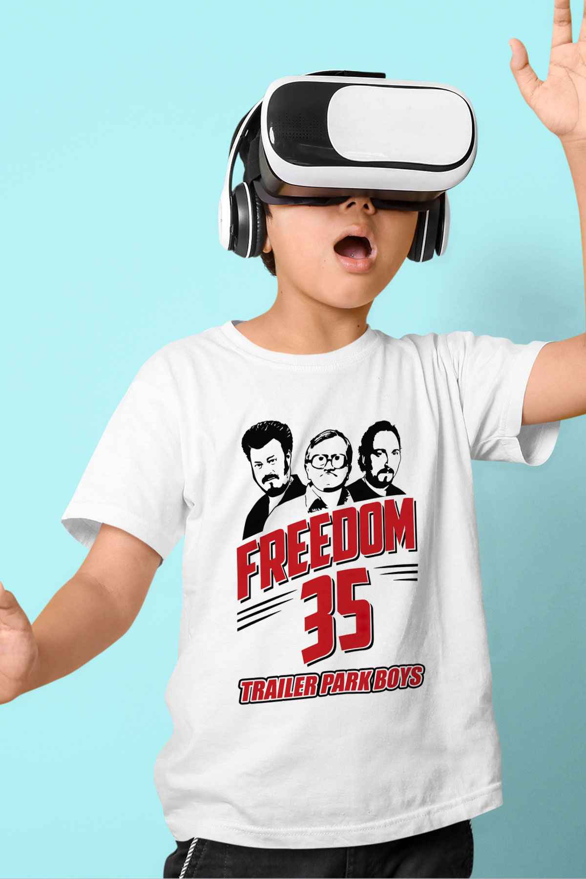 Trailer Park Boys Baskılı Beyaz Unisex Çocuk Tişört