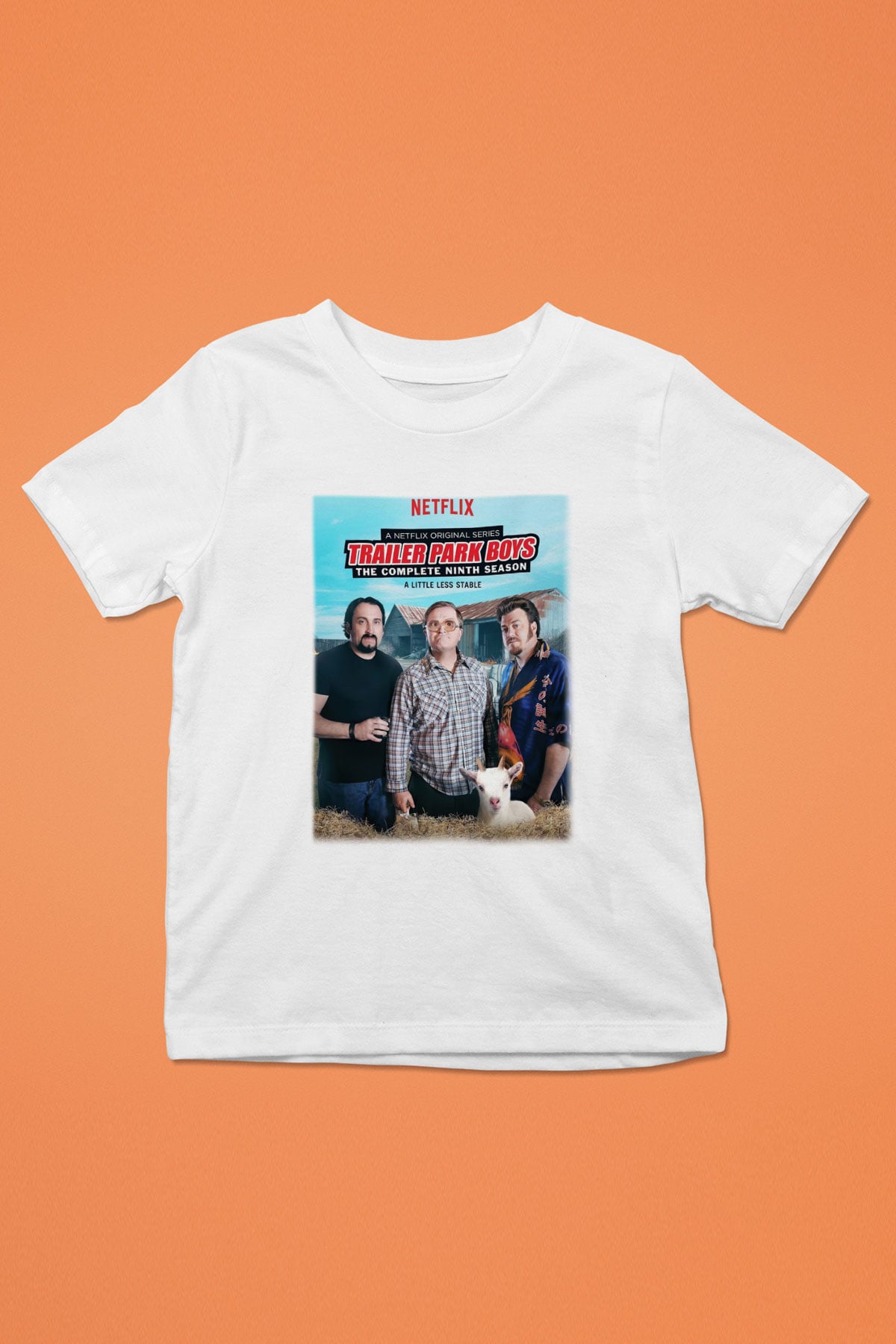 Trailer Park Boys Baskılı Beyaz Unisex Çocuk Tişört