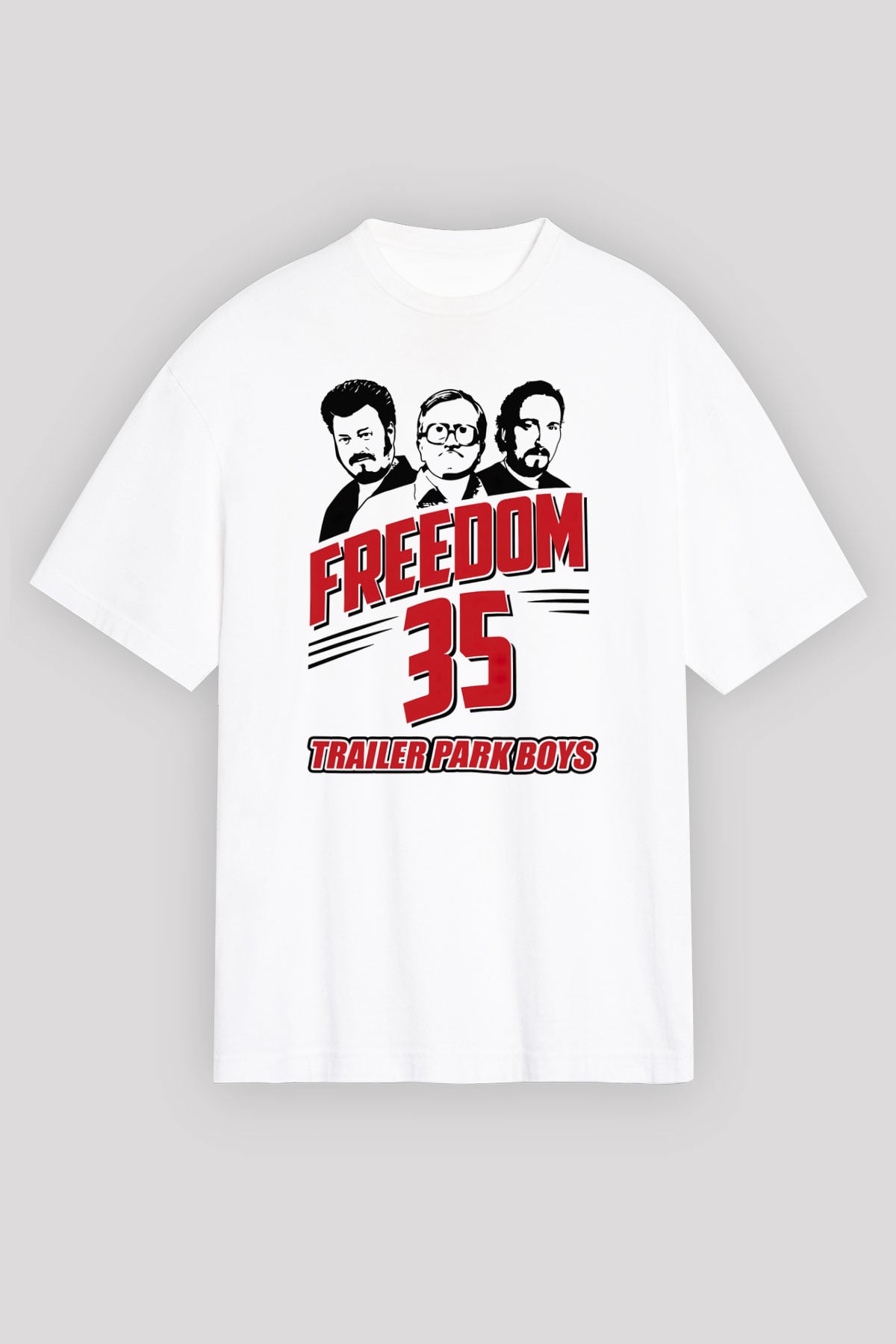 Trailer Park Boys Beyaz Unisex Oversize Tişört T-Shirt