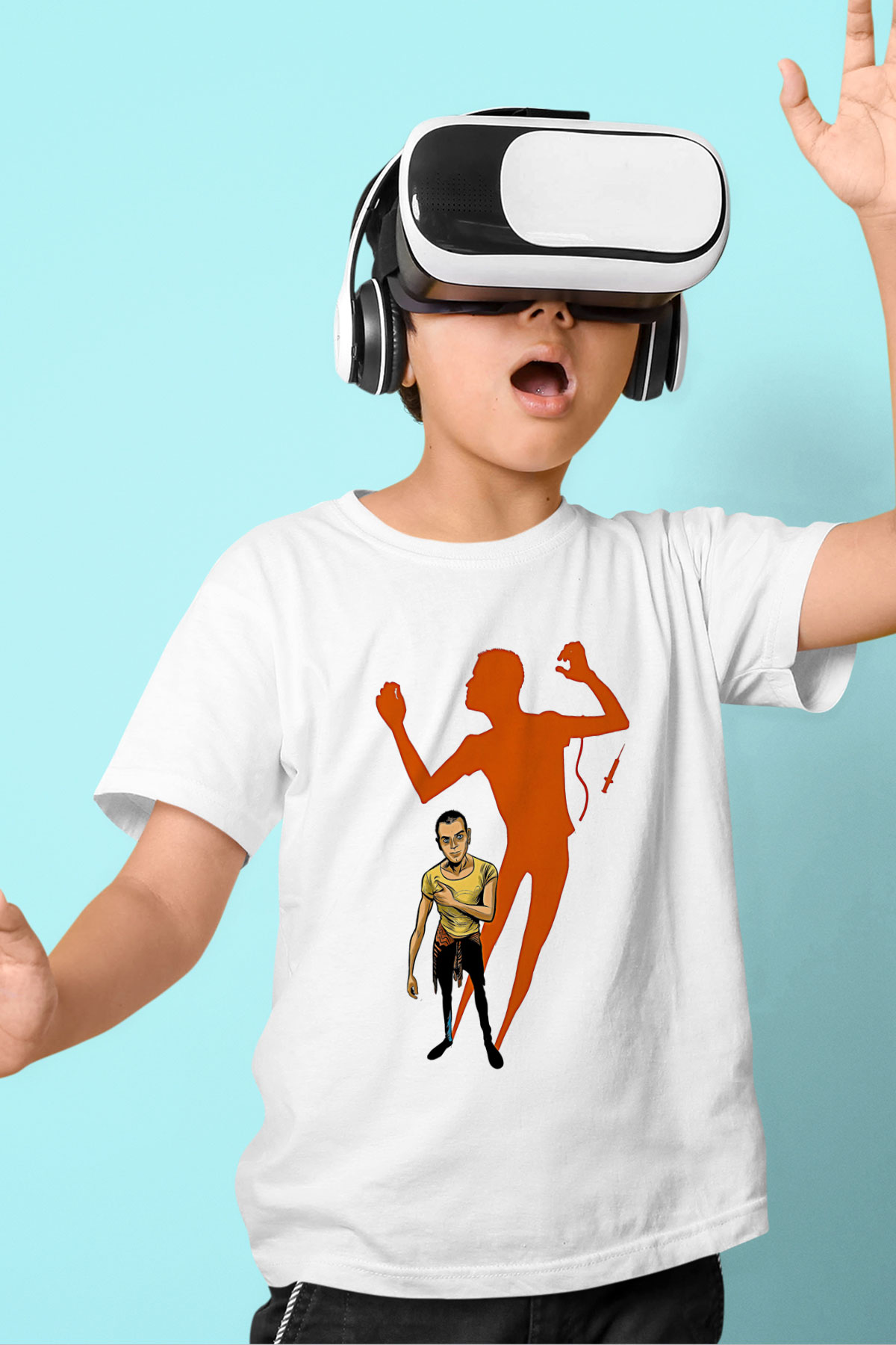 Trainspotting Baskılı Beyaz Unisex Beyaz Çocuk Tişört - Tshirt