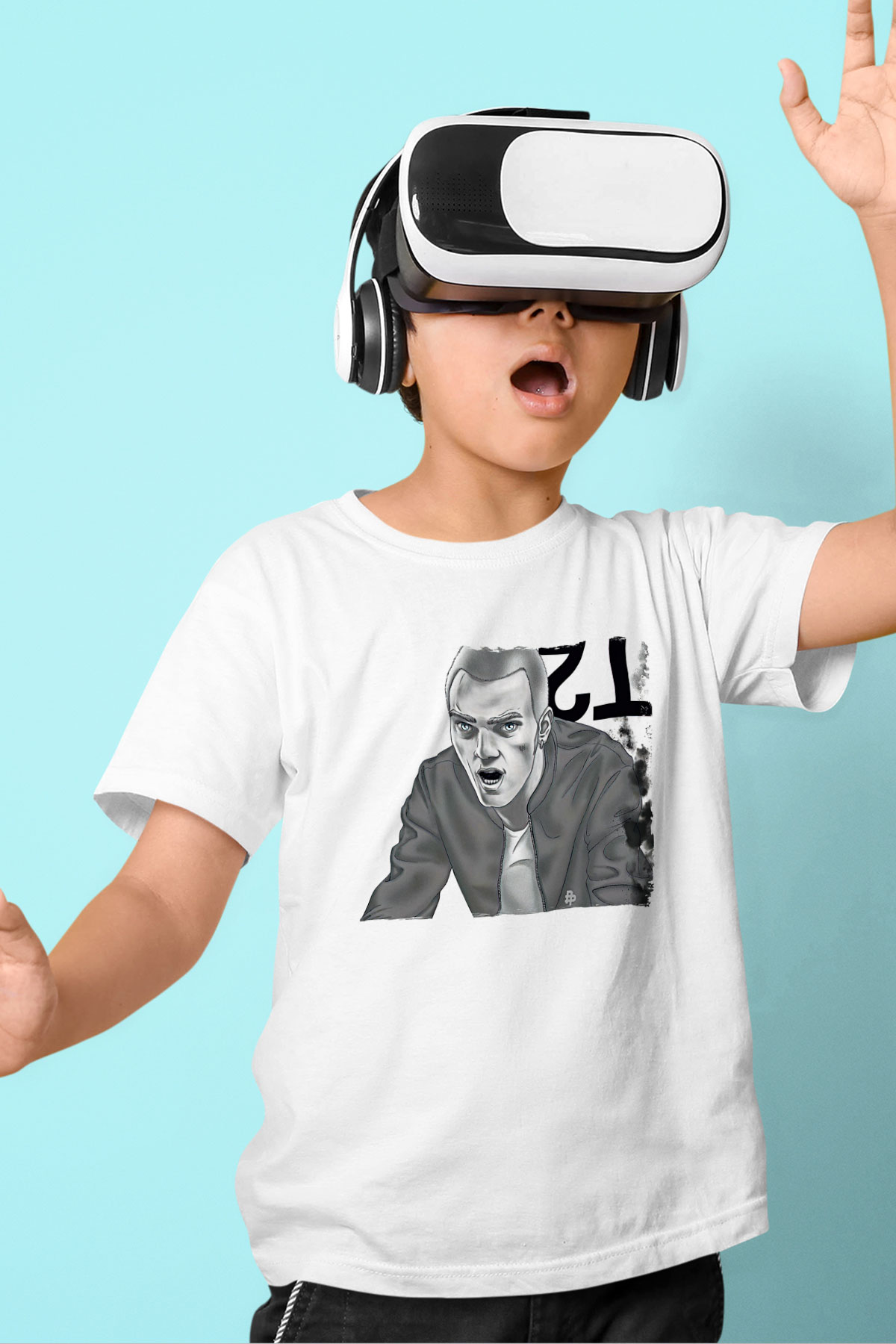 Trainspotting Baskılı Beyaz Unisex Beyaz Çocuk Tişört - Tshirt