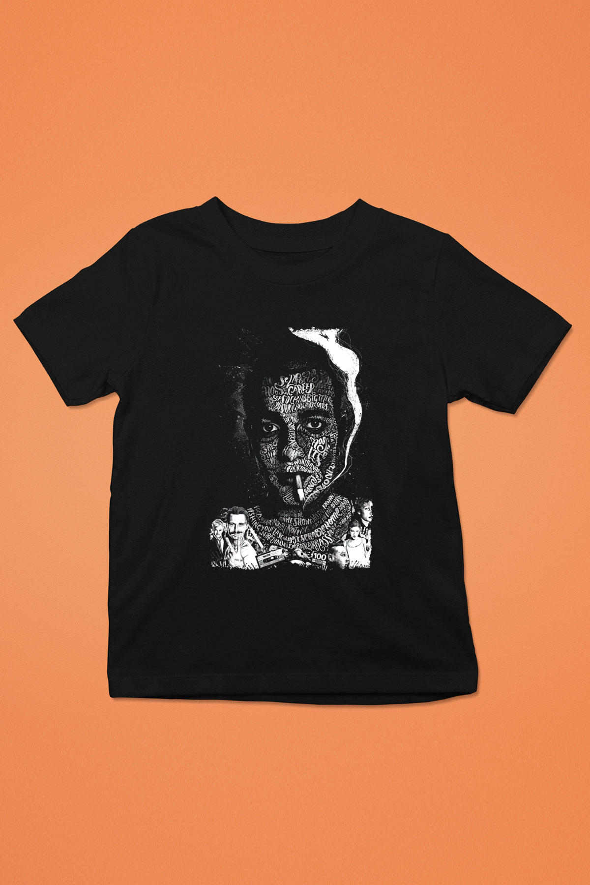 Trainspotting Baskılı Unisex Siyah Çocuk Tişört - Tshirt