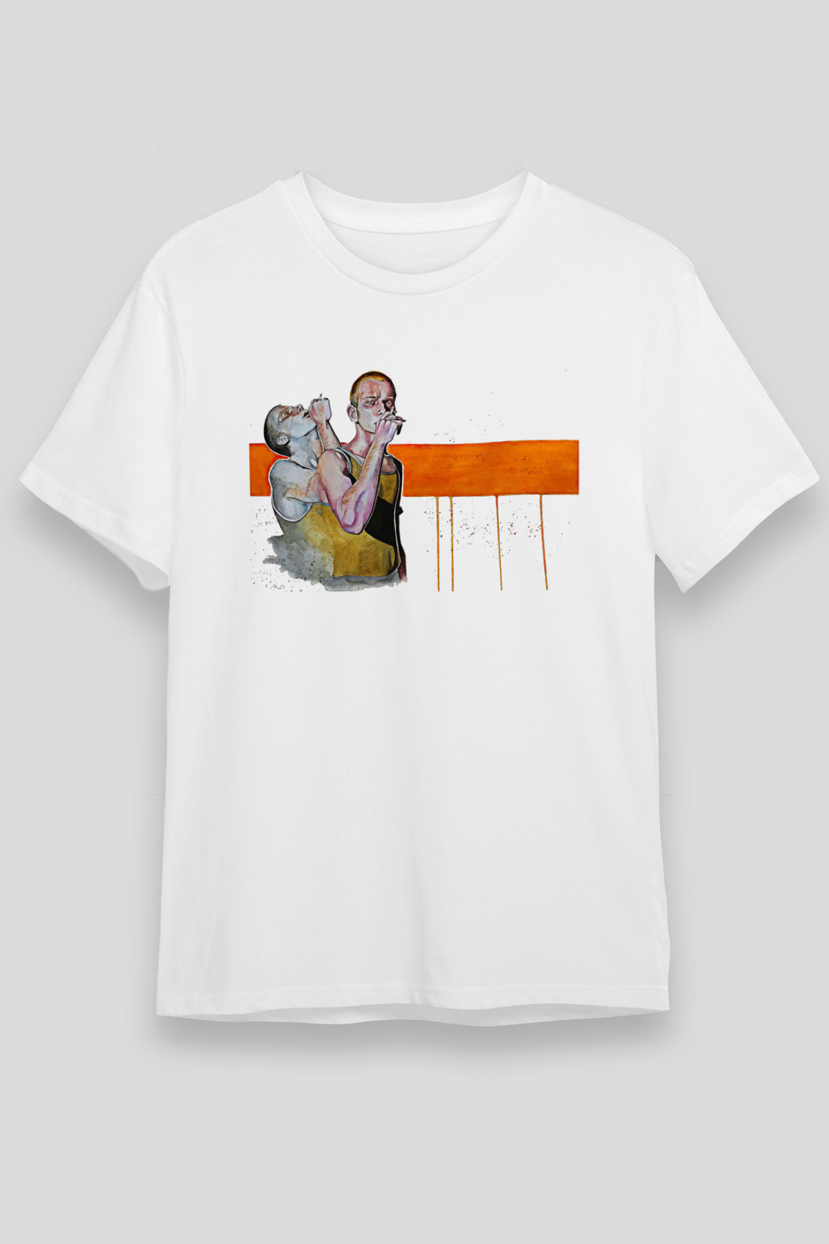 Trainspotting Unisex Baskılı Beyaz Tişört - Tshirt