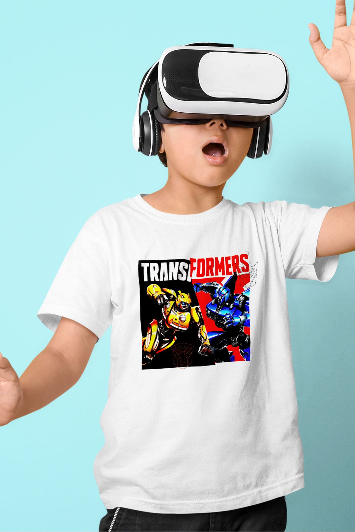 Transformers Beyaz Unisex  Çocuk Tişört