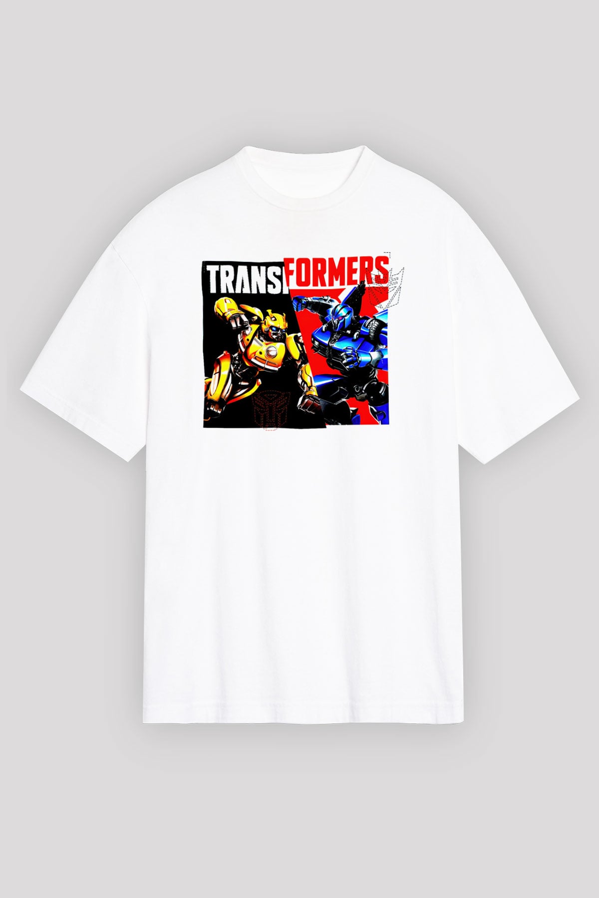 Transformers Beyaz Unisex Tişört