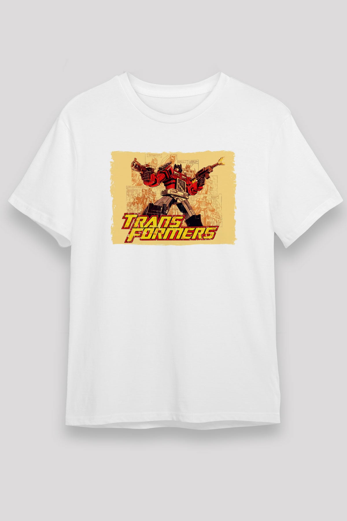 Transformers Beyaz Unisex Tişört