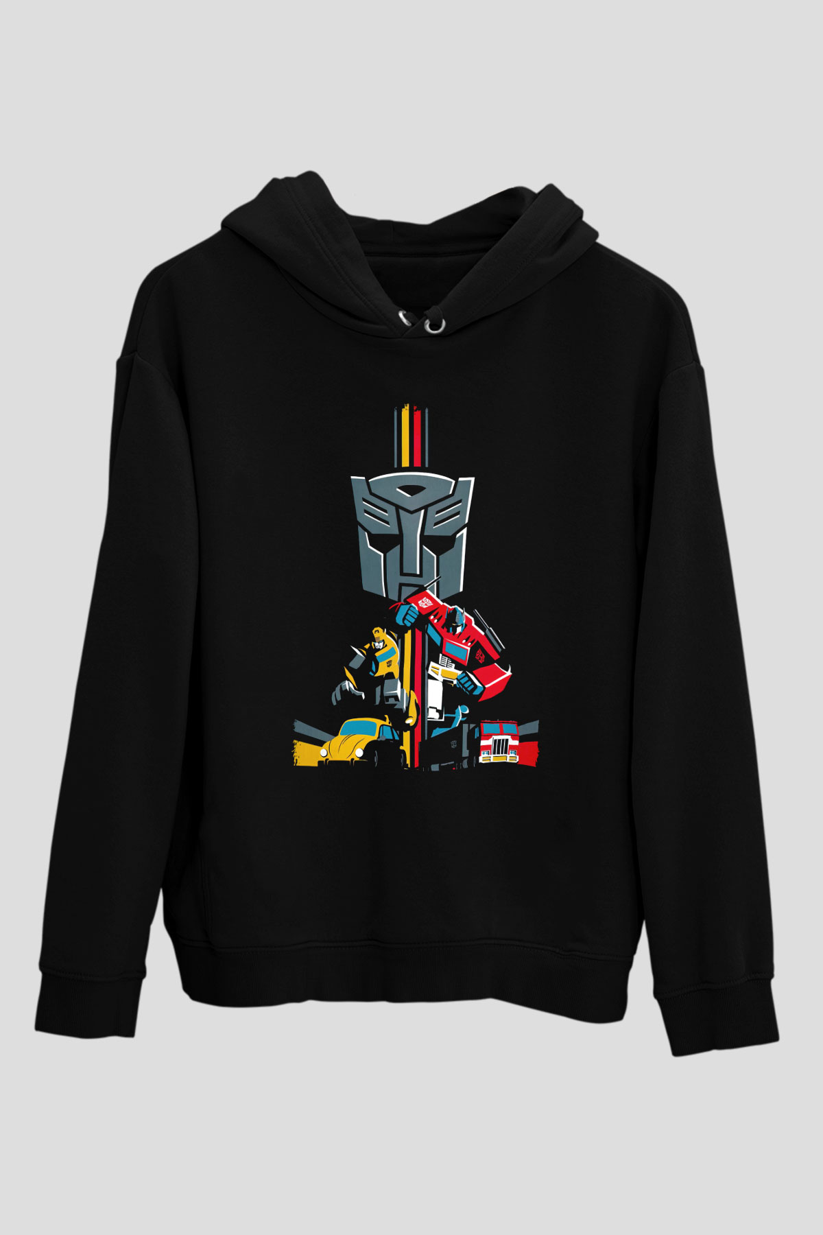 Transformers Siyah Unisex Hoodie