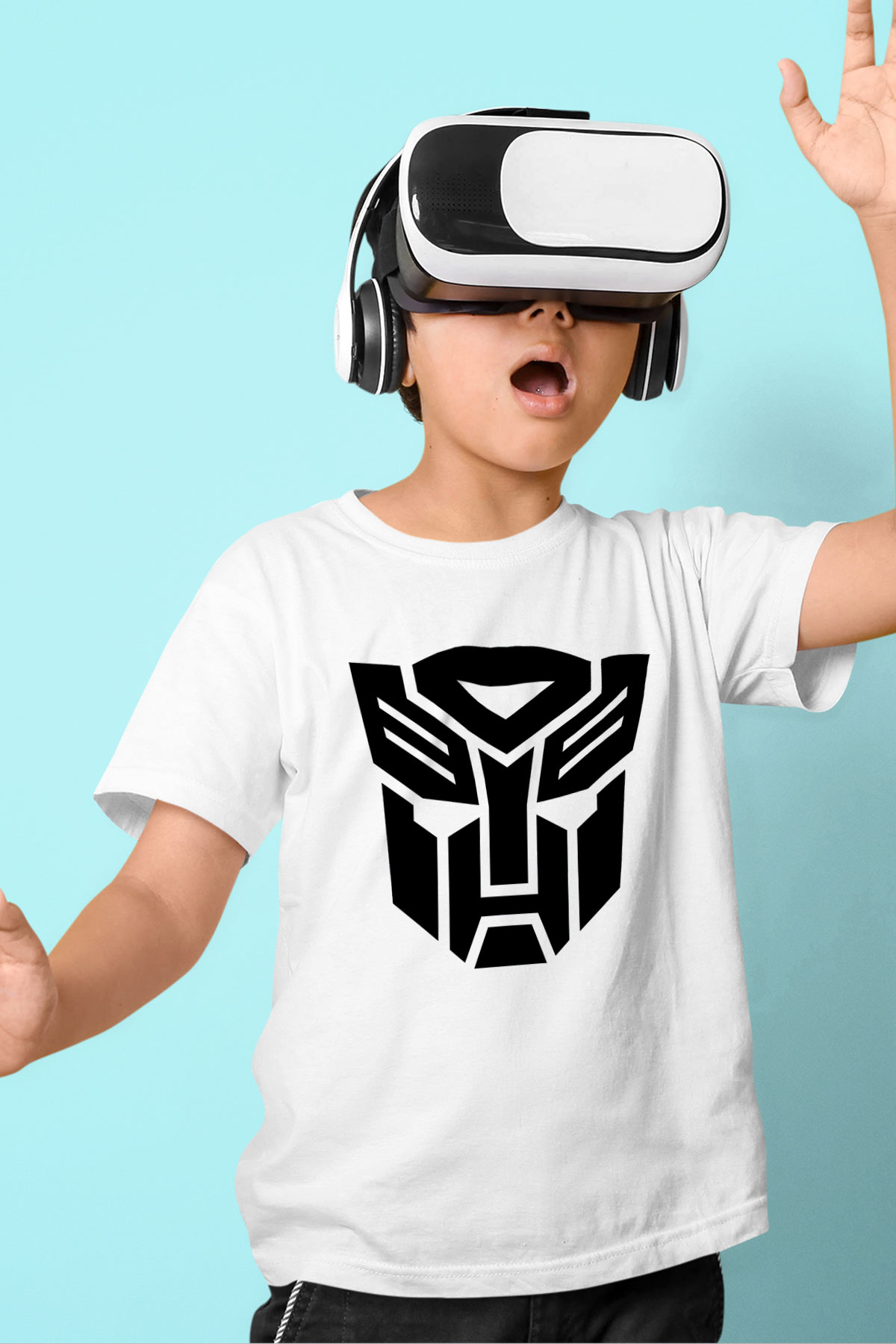 Transformers Tv Baskılı Beyaz Unisex Çocuk Tişört