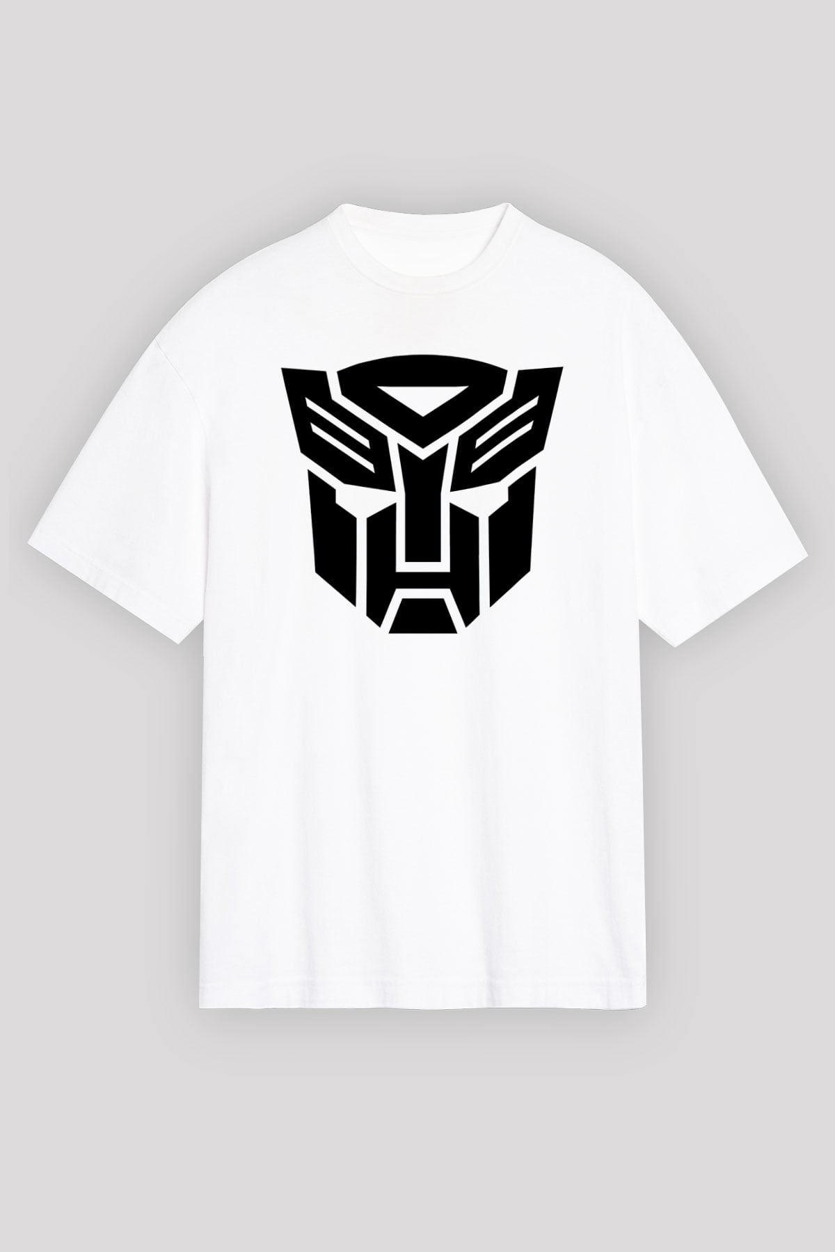Transformers Tv Beyaz Unisex Oversize Tişört T-Shirt