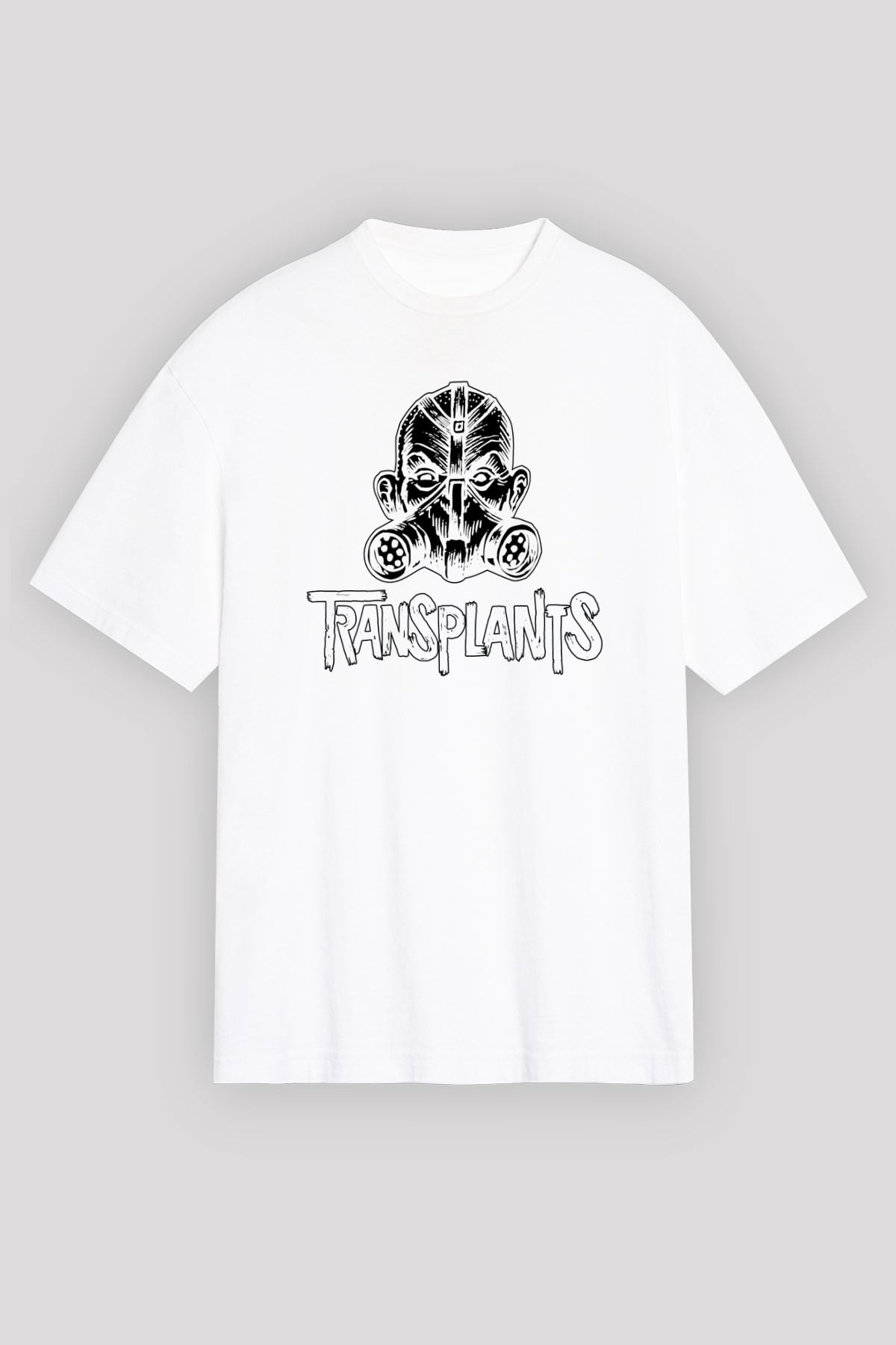 Transplants Beyaz Unisex Oversize Tişört T-Shirt